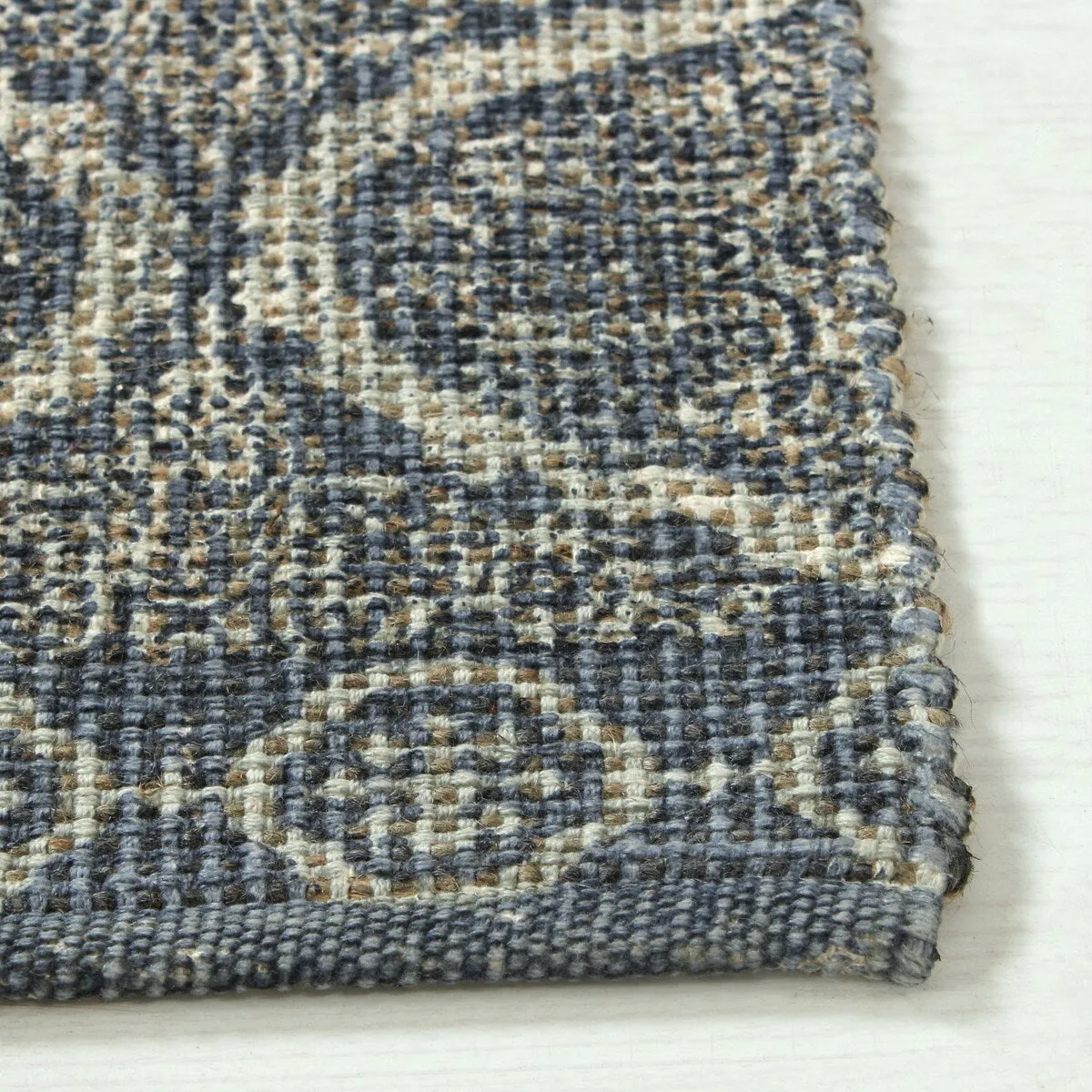 Patina Vie Maison Hand Woven Boho Cotton and Jute Rug