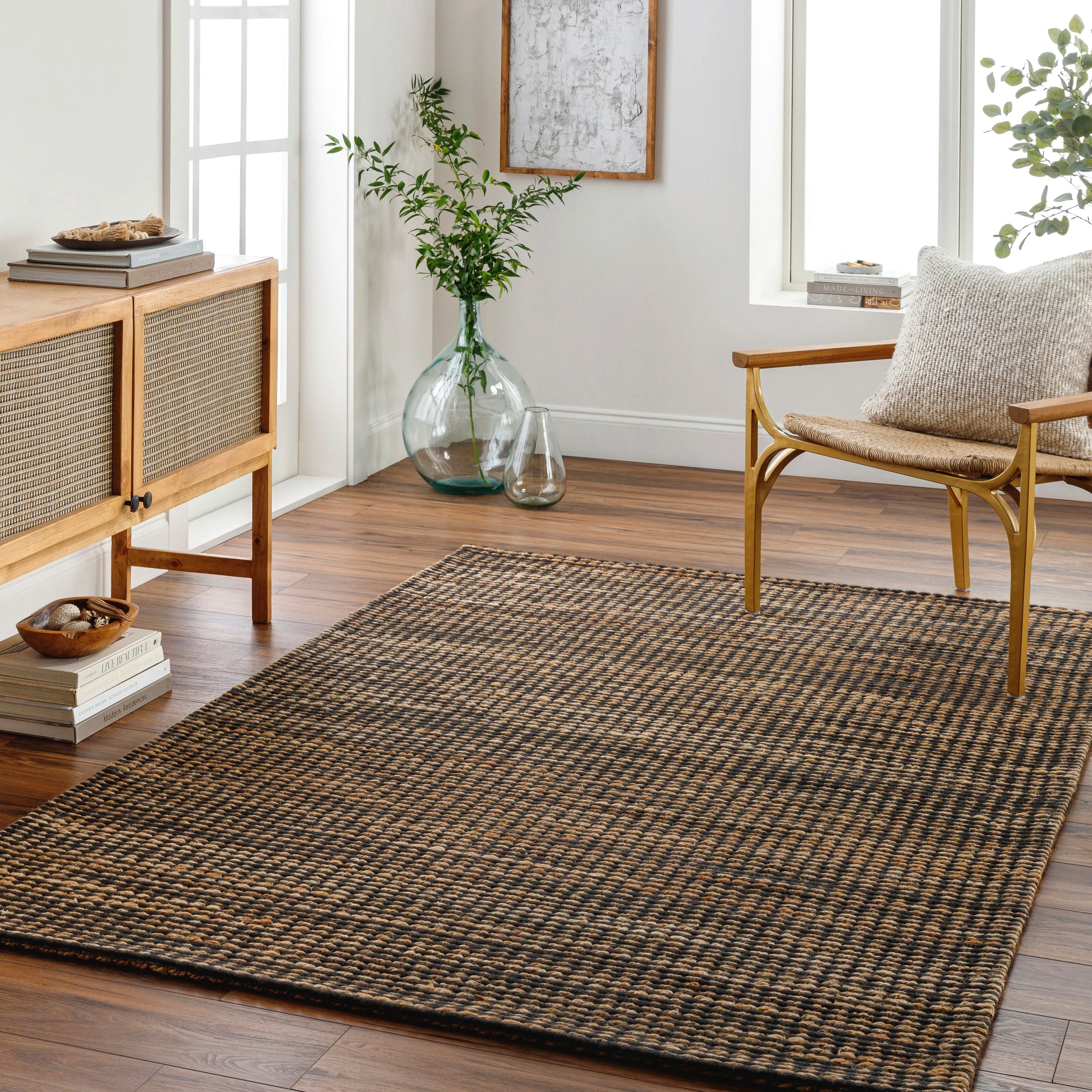 Petyra Handmade Jute & Wool Blend Area Rug