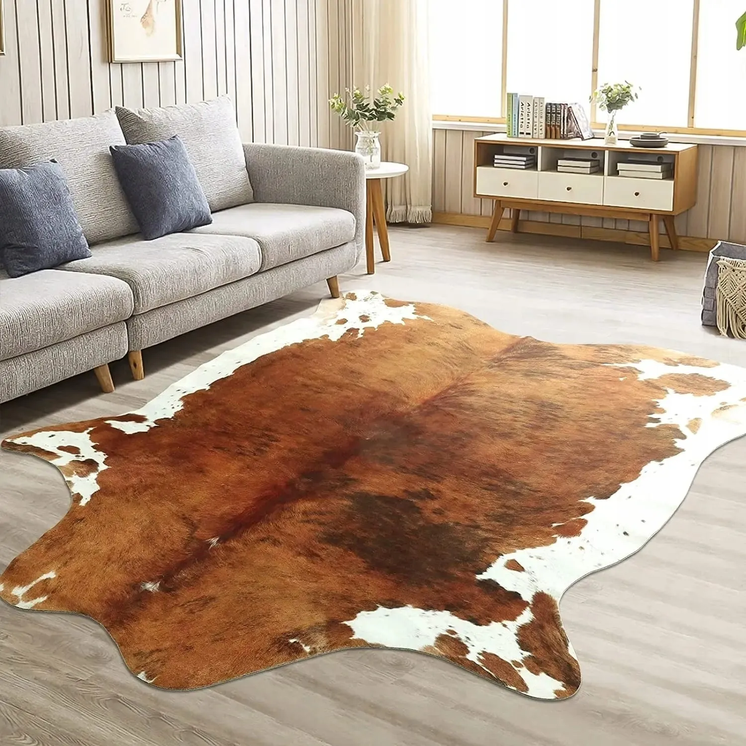Premium Faux Cowhide Home Decor Carpet Luxury Home Office Area Rug
