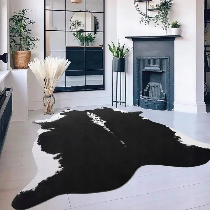 Premium Faux Cowhide Home Decor Carpet Luxury Home Office Area Rug