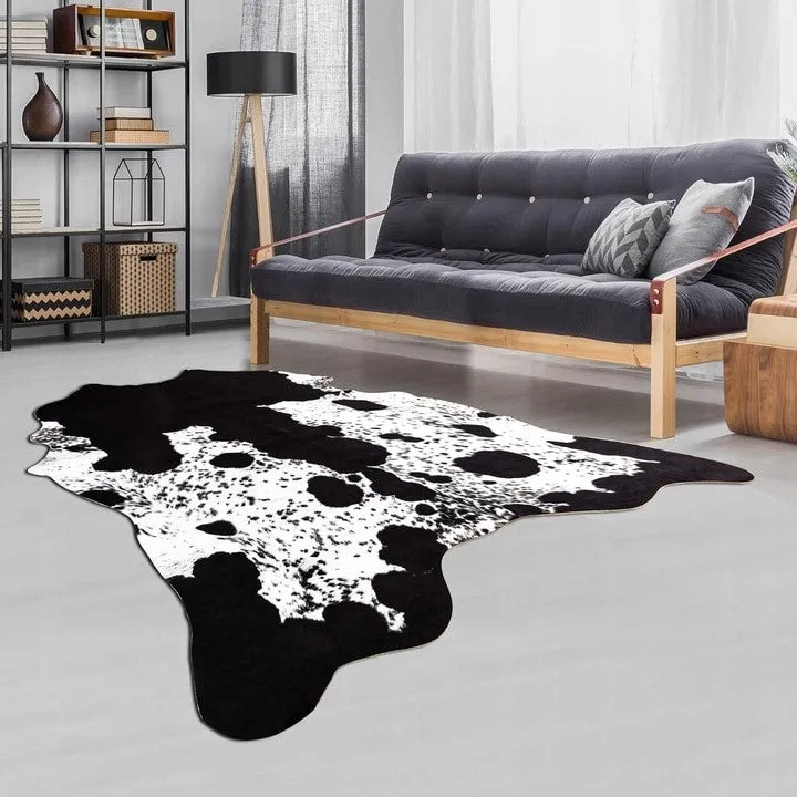 Premium Faux Cowhide Home Decor Carpet Luxury Home Office Area Rug