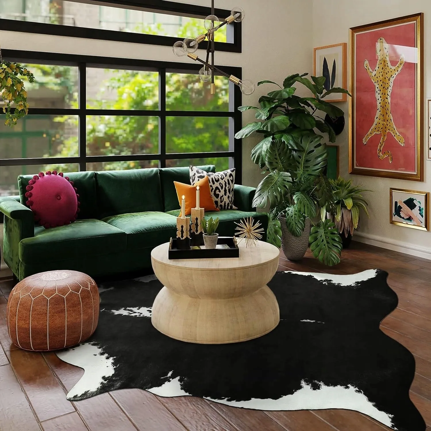 Premium Faux Cowhide Home Decor Carpet Luxury Home Office Area Rug