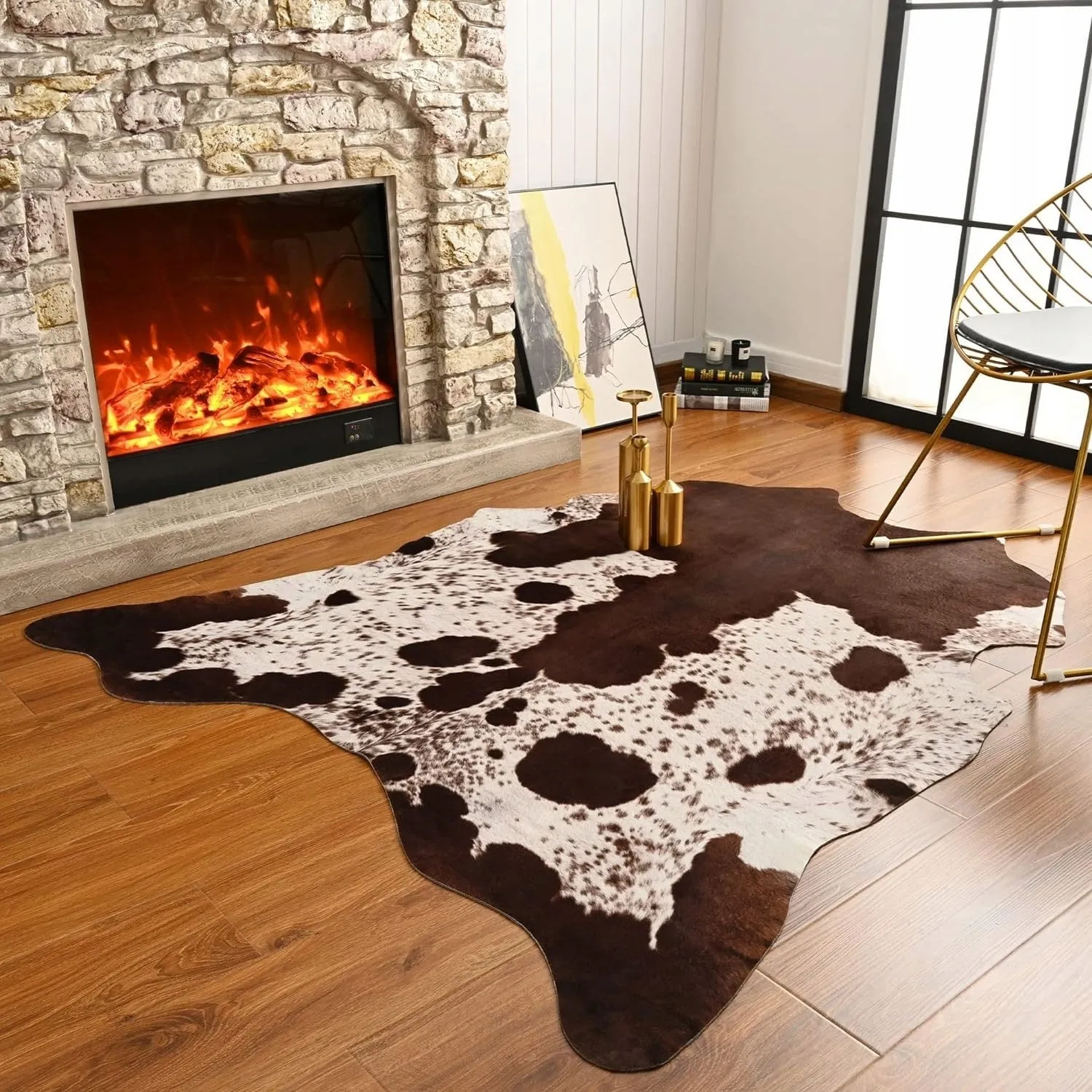 Premium Faux Cowhide Home Decor Carpet Luxury Home Office Area Rug