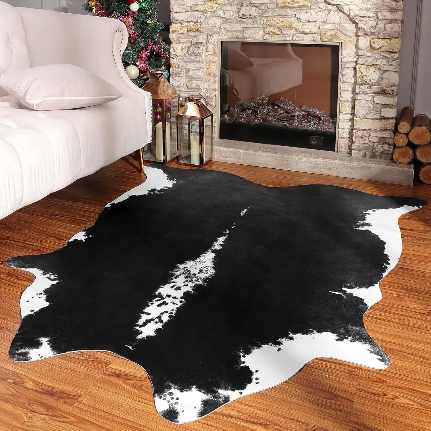 Premium Faux Cowhide Home Decor Carpet Luxury Home Office Area Rug