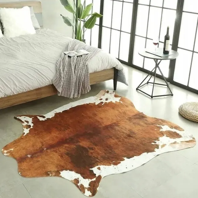 Premium Faux Cowhide Home Decor Carpet Luxury Home Office Area Rug