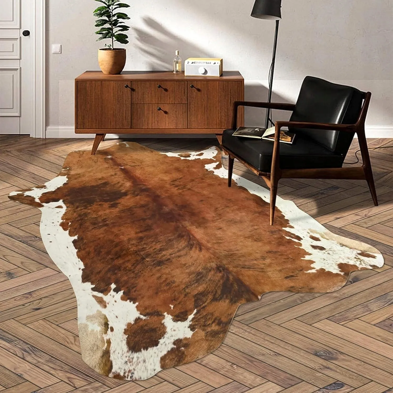 Premium Faux Cowhide Home Decor Carpet Luxury Home Office Area Rug