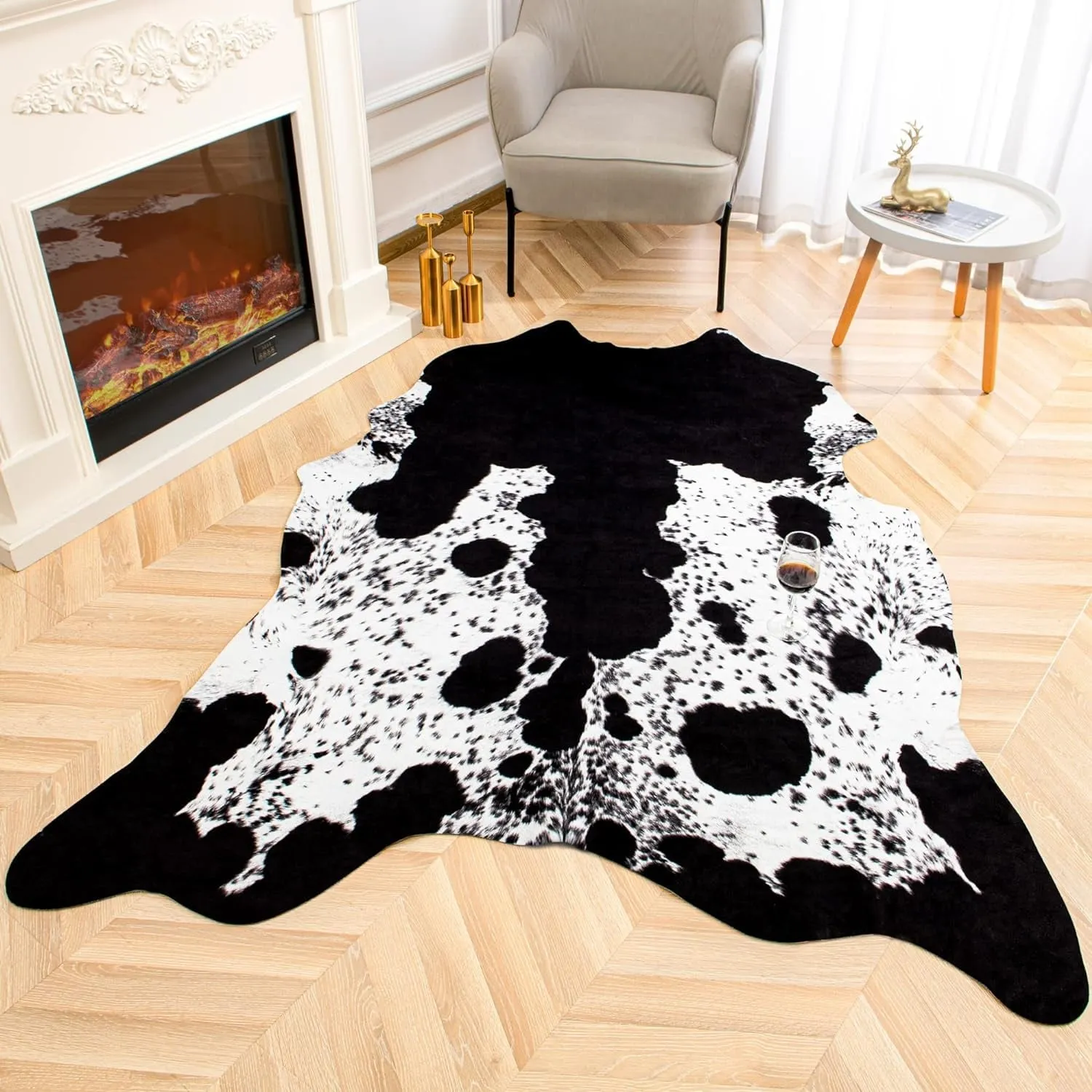 Premium Faux Cowhide Home Decor Carpet Luxury Home Office Area Rug