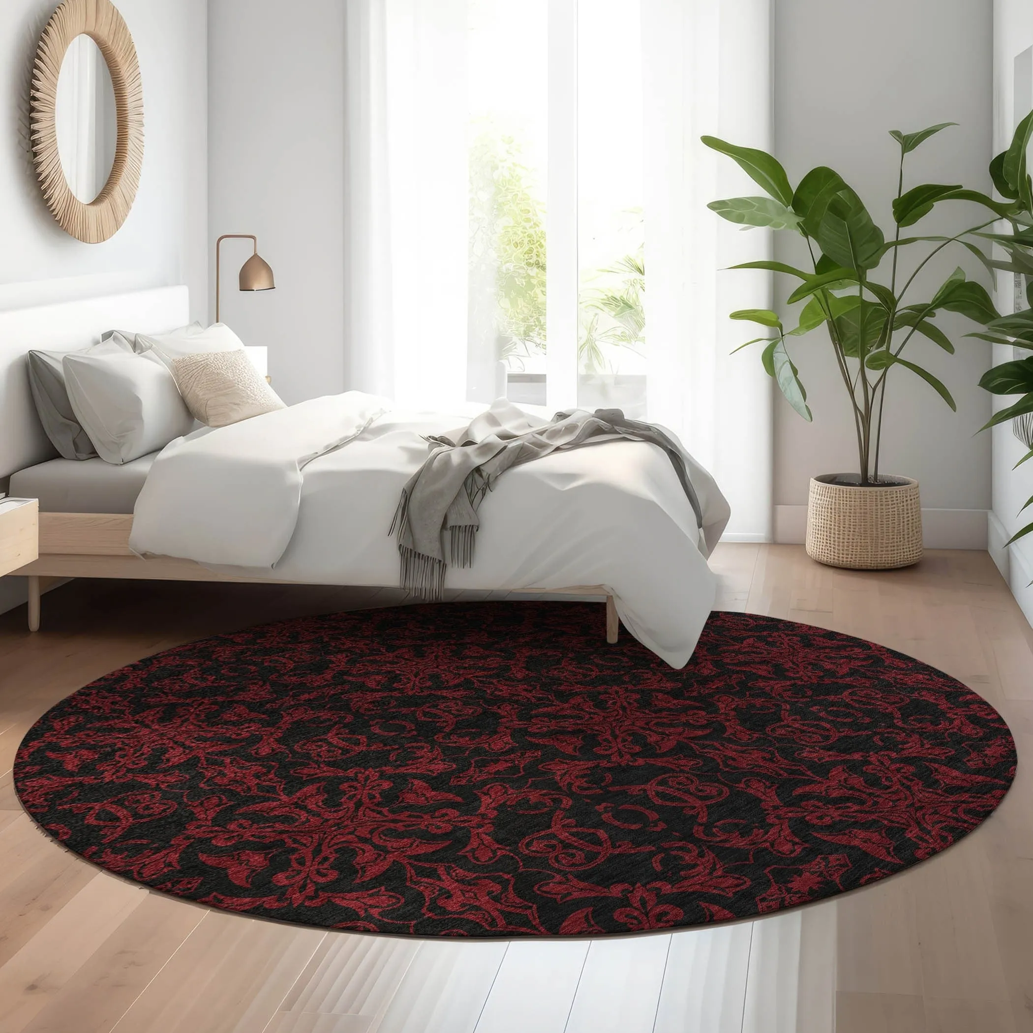 Premium Washable Super Soft Dark Traditional Mayfield Rug