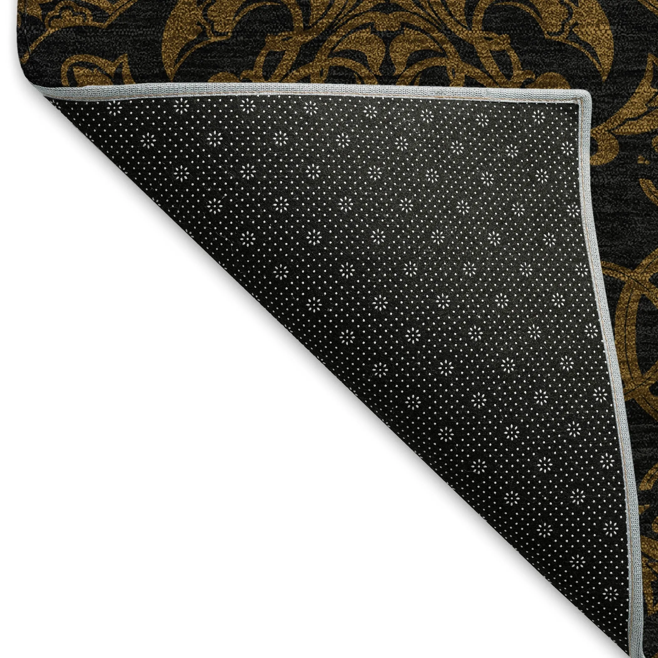 Premium Washable Super Soft Dark Traditional Mayfield Rug