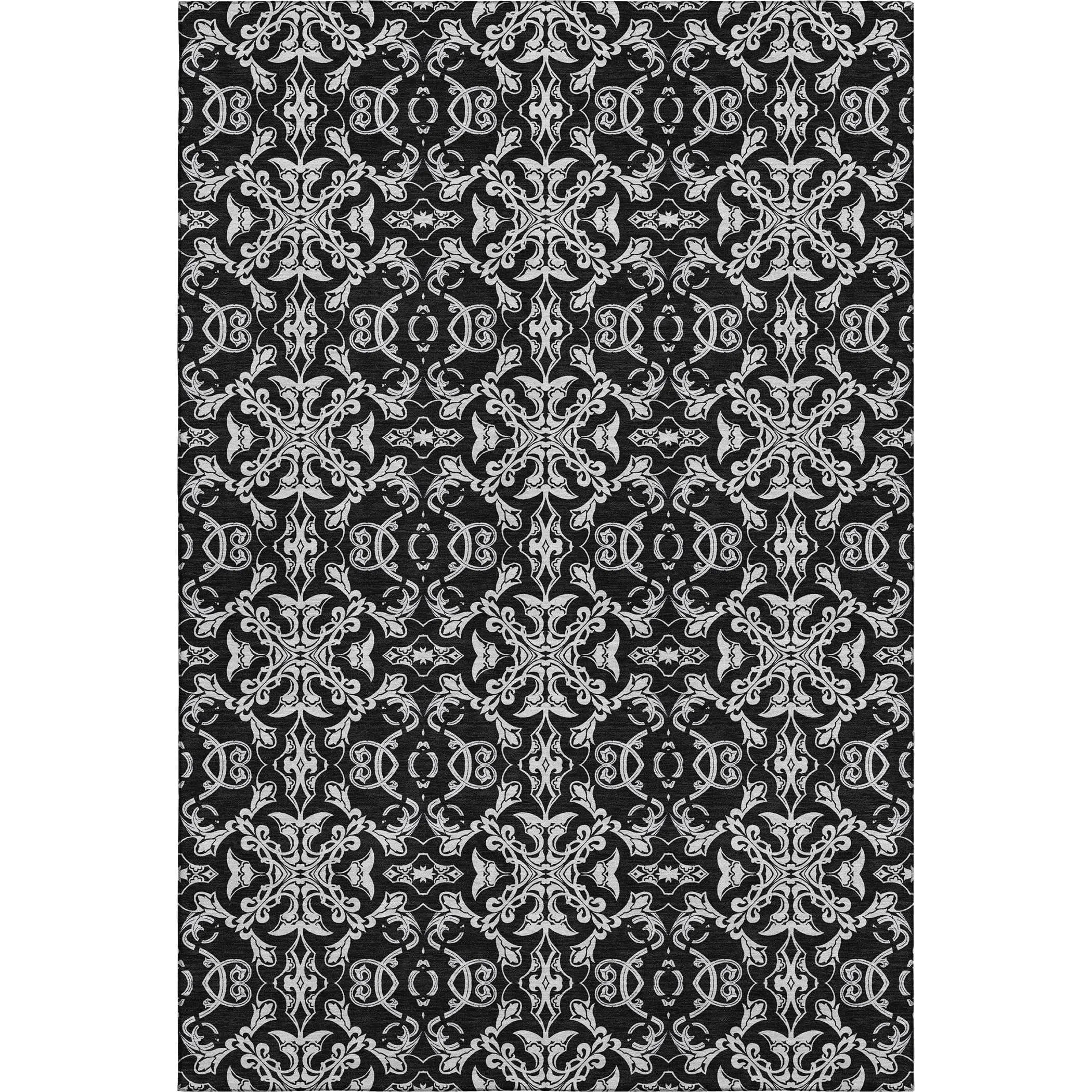 Premium Washable Super Soft Dark Traditional Mayfield Rug
