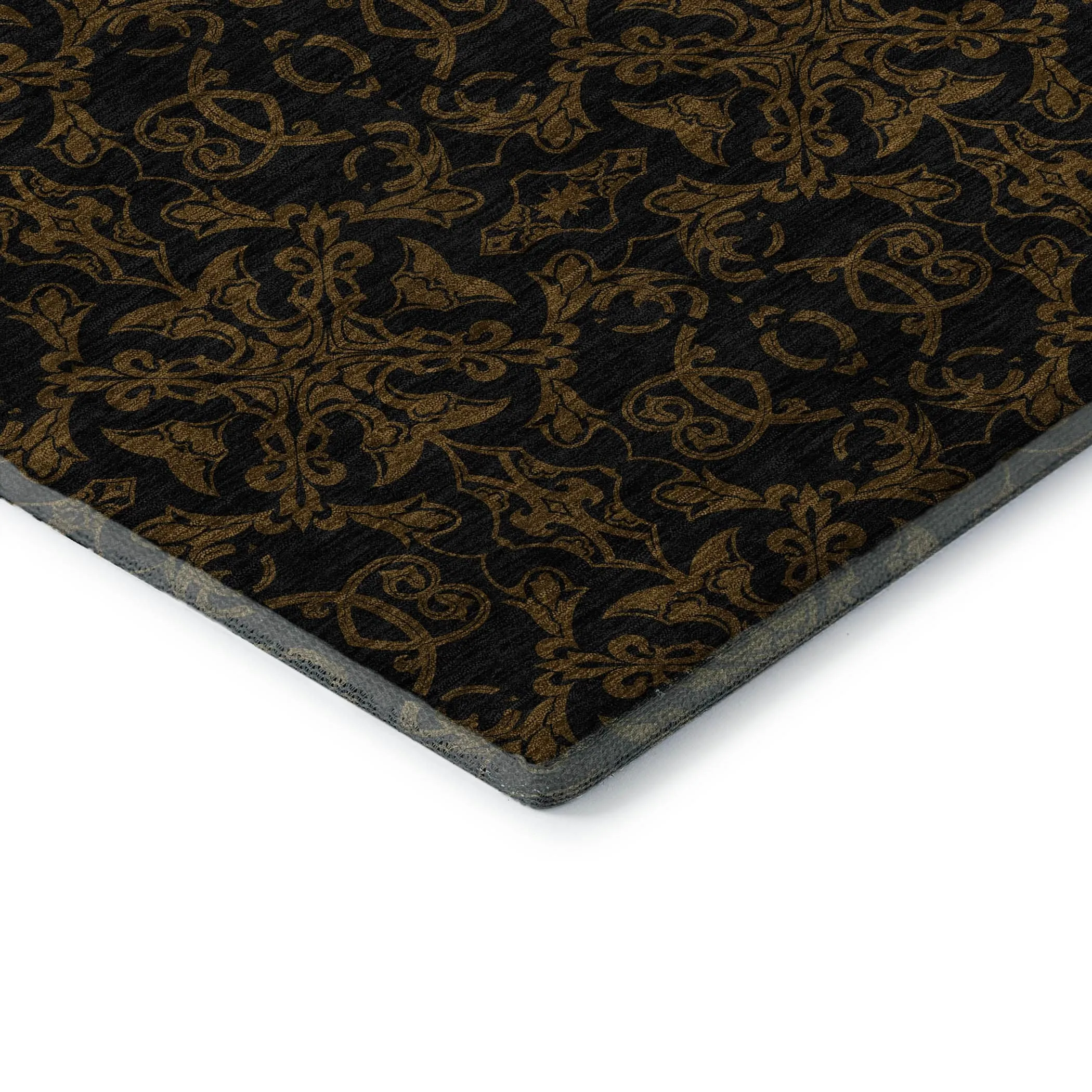 Premium Washable Super Soft Dark Traditional Mayfield Rug