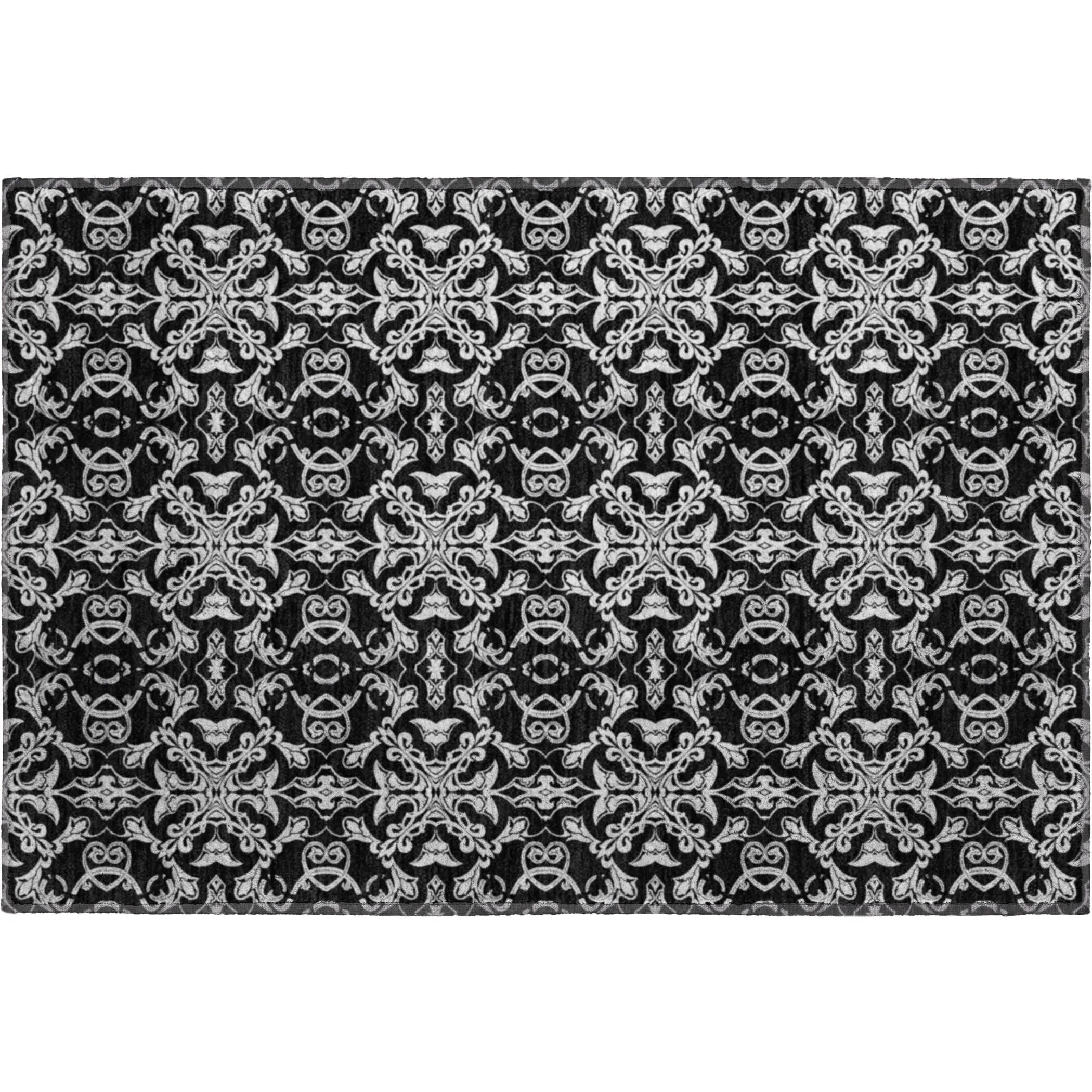 Premium Washable Super Soft Dark Traditional Mayfield Rug