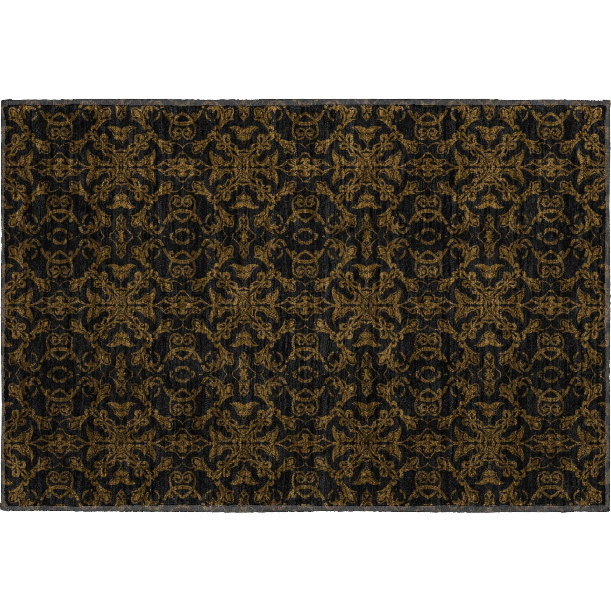 Premium Washable Super Soft Dark Traditional Mayfield Rug
