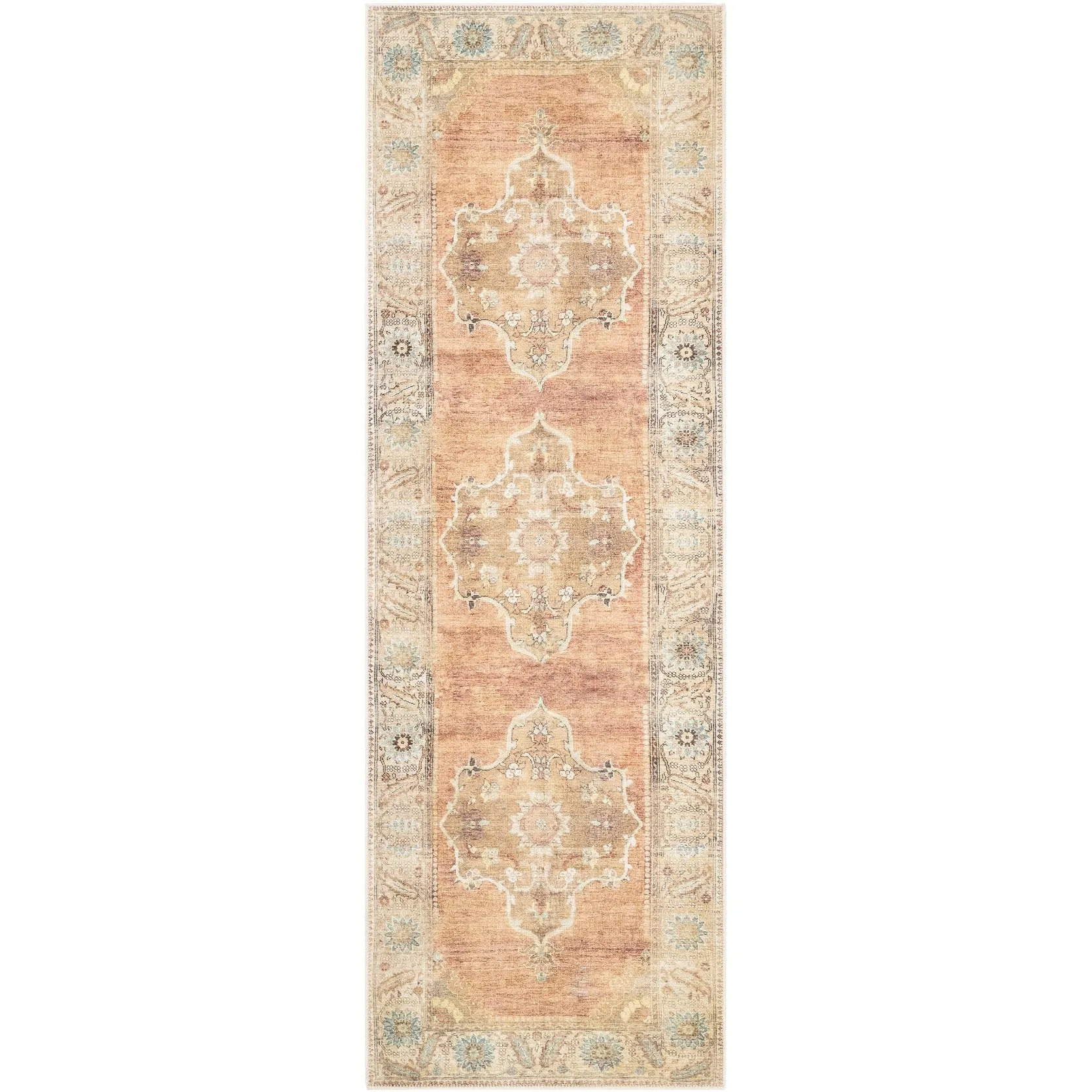Rashida Printed Vintage Medallion Hallway Runner