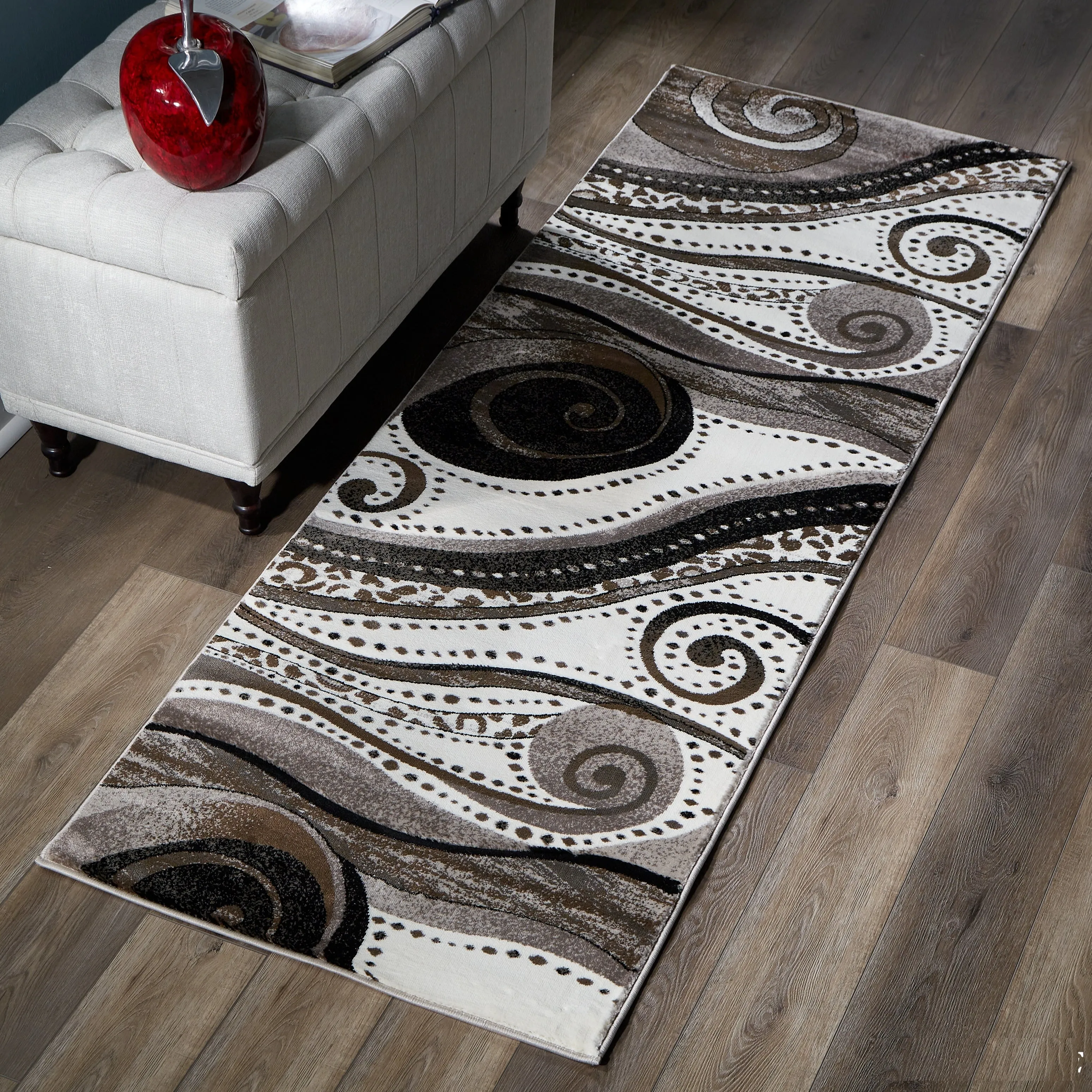 Rhodes Collection Abstract Swirl Area Rug