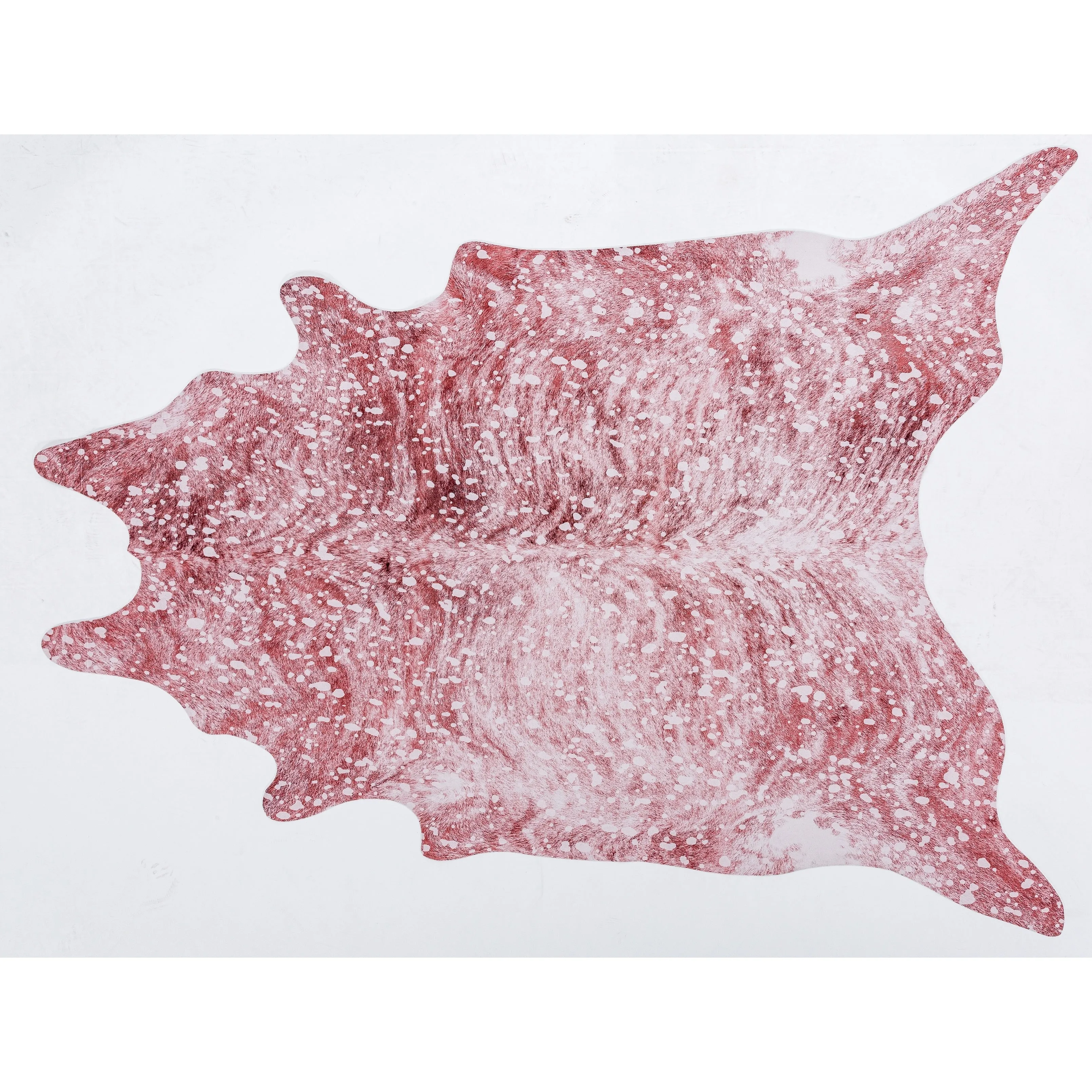 Rio Collection Faux Cowhide Printed Rug with Foil Accents
