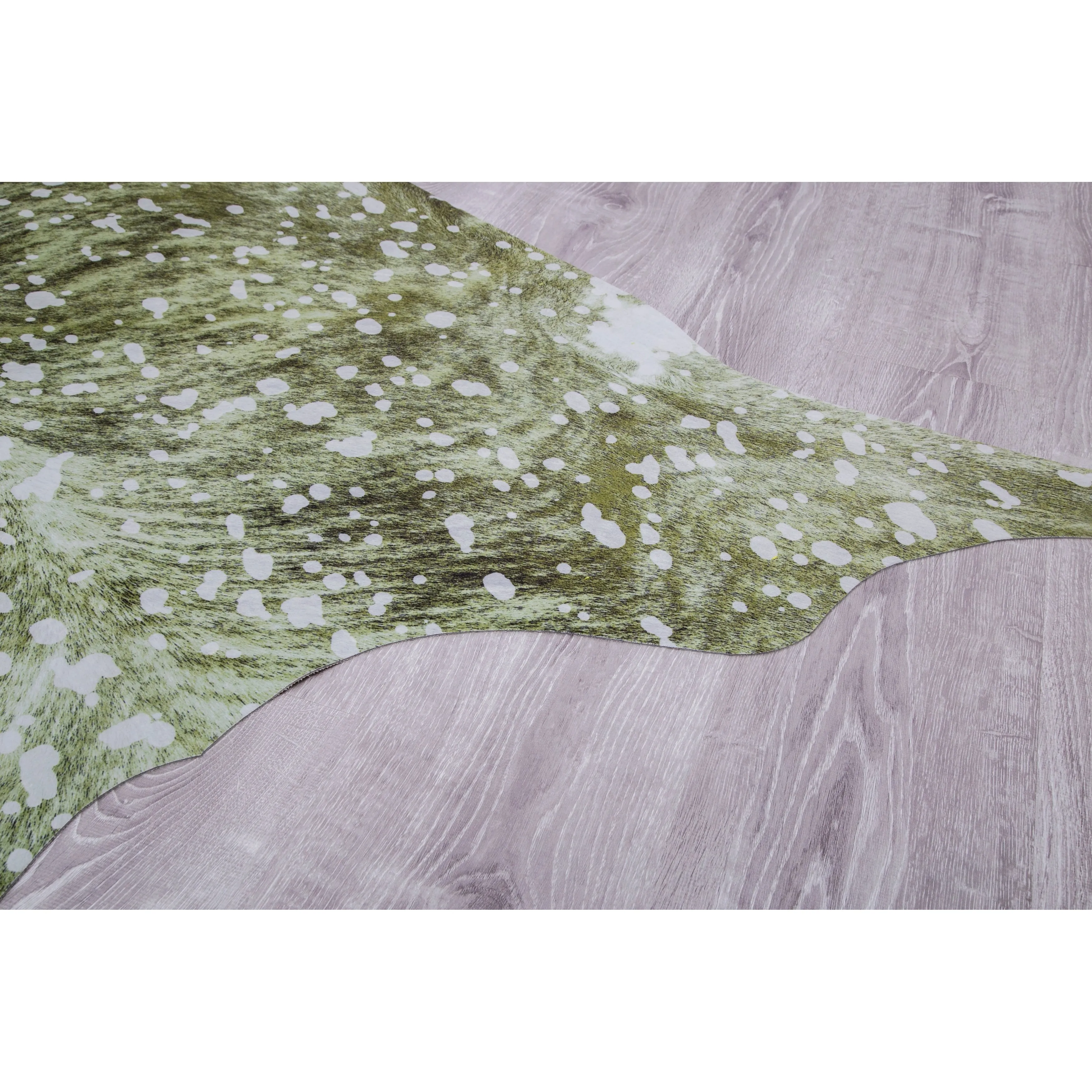Rio Collection Faux Cowhide Printed Rug with Foil Accents