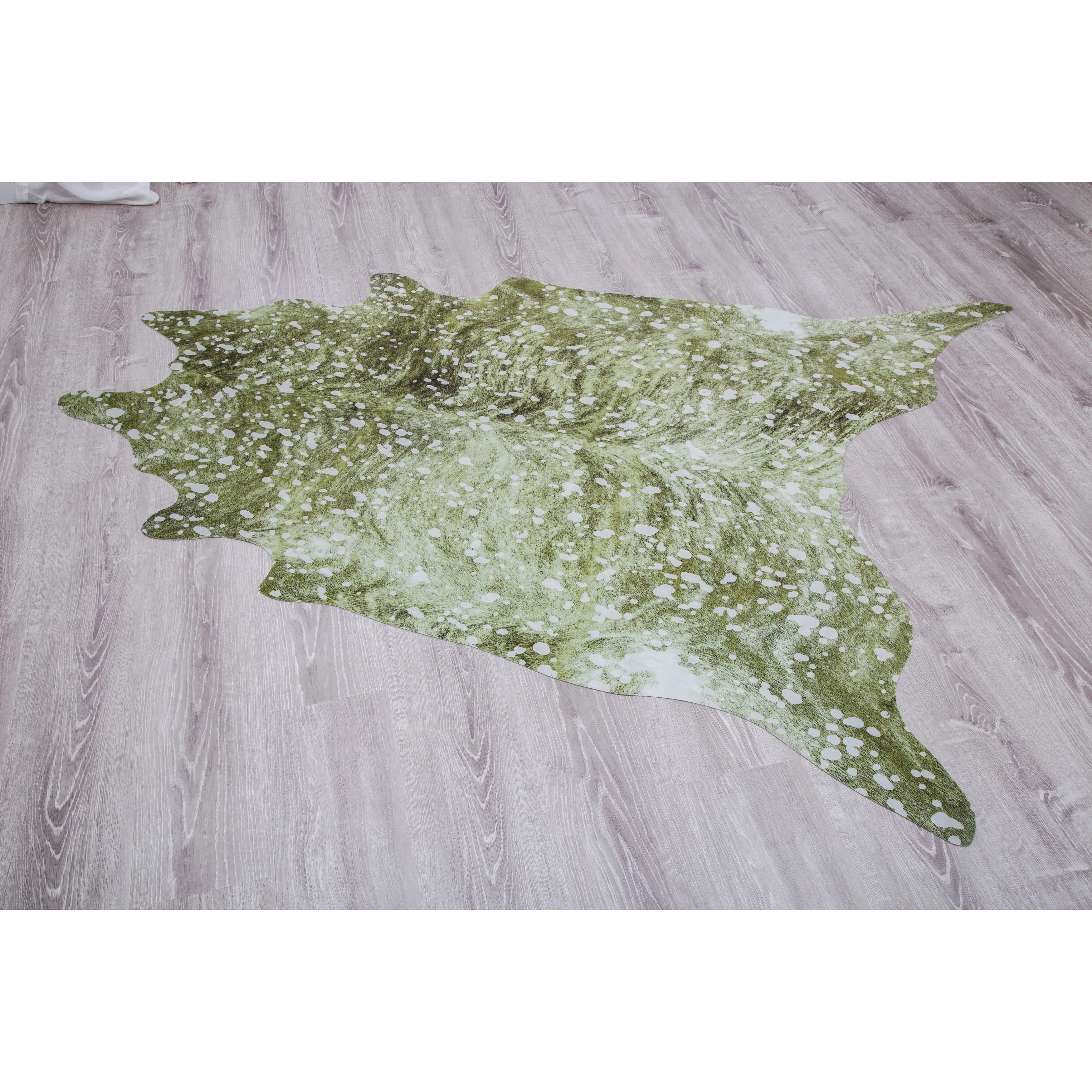 Rio Collection Faux Cowhide Printed Rug with Foil Accents