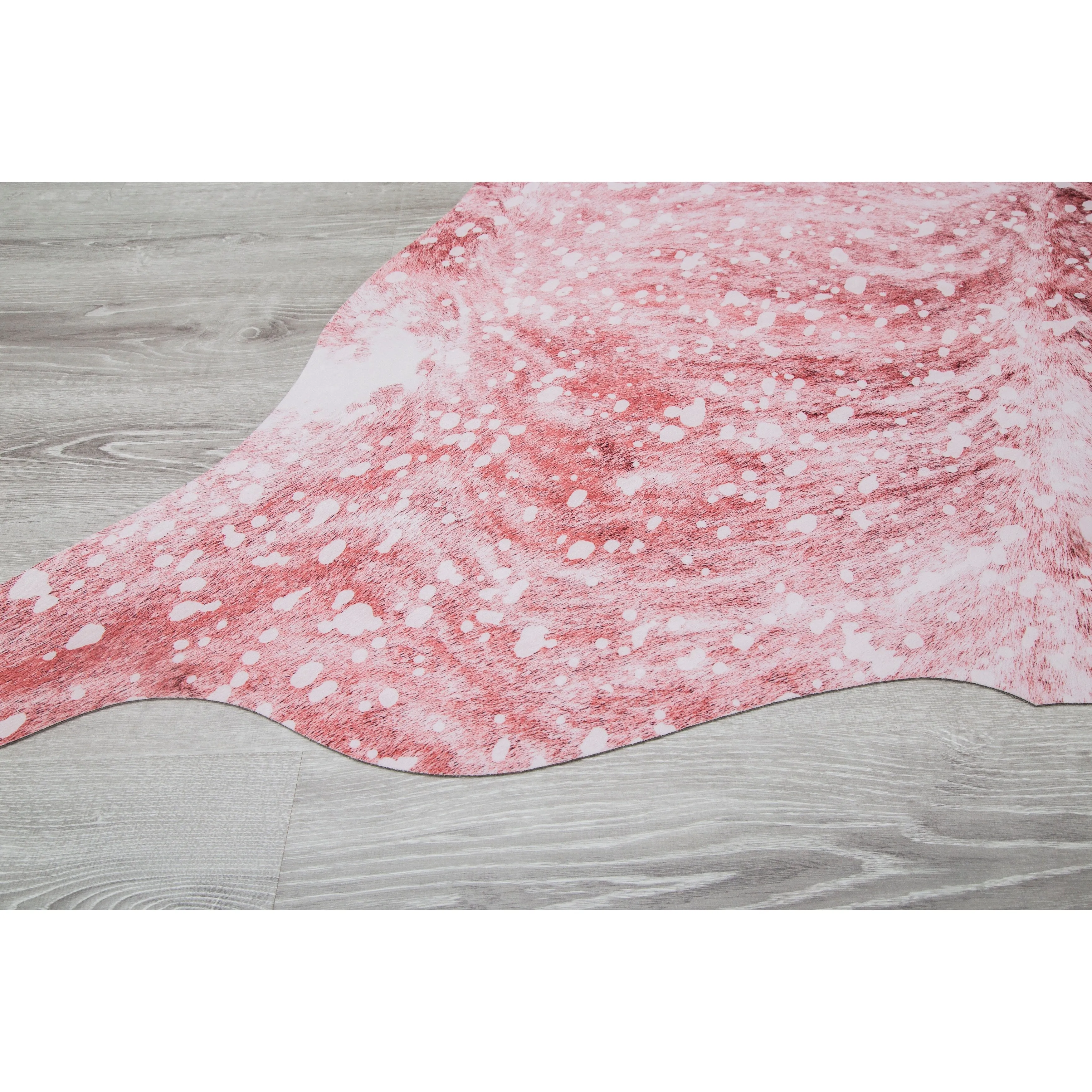 Rio Collection Faux Cowhide Printed Rug with Foil Accents