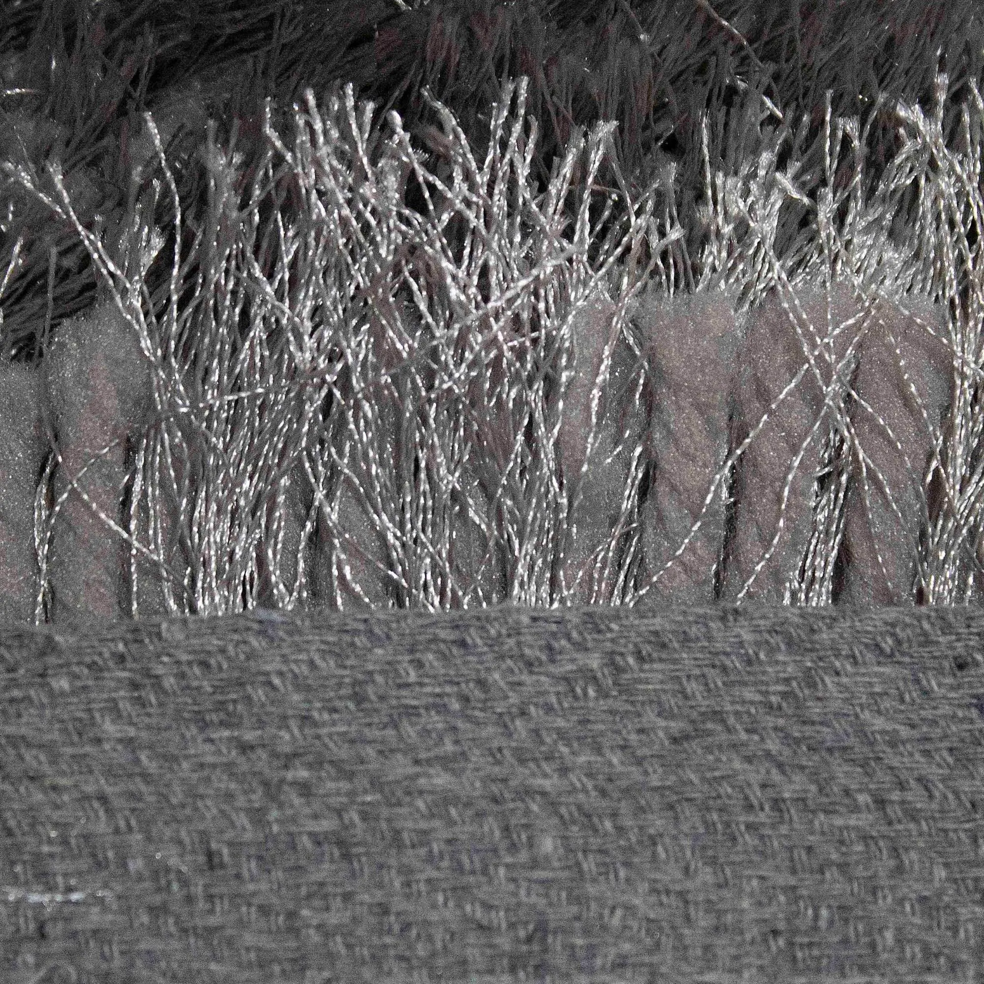 Romance Collection 1-inch Pile Large Shag Area Rug Silver Light Gray
