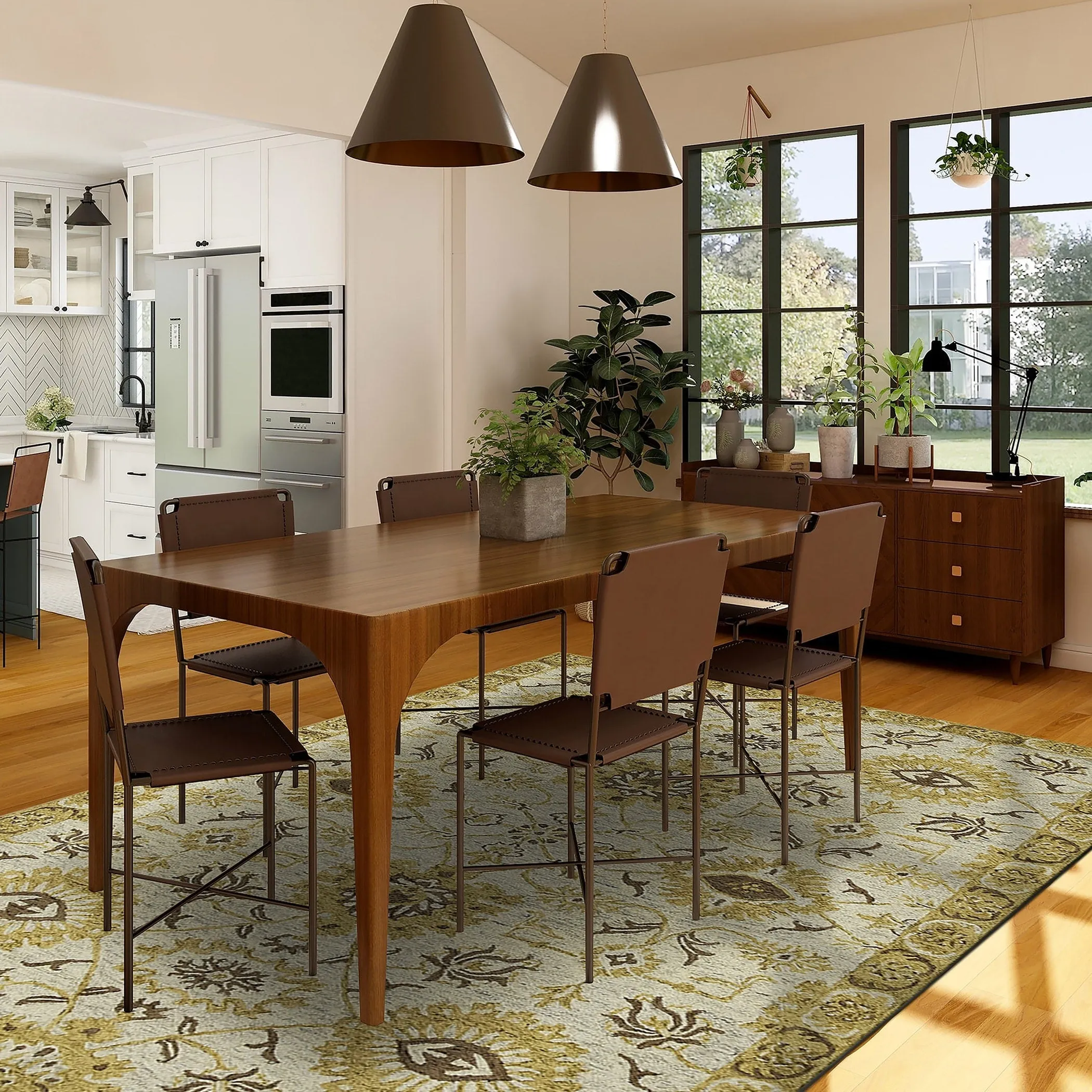 Romesha Newburg Hand-Hooked Wool Area Rug