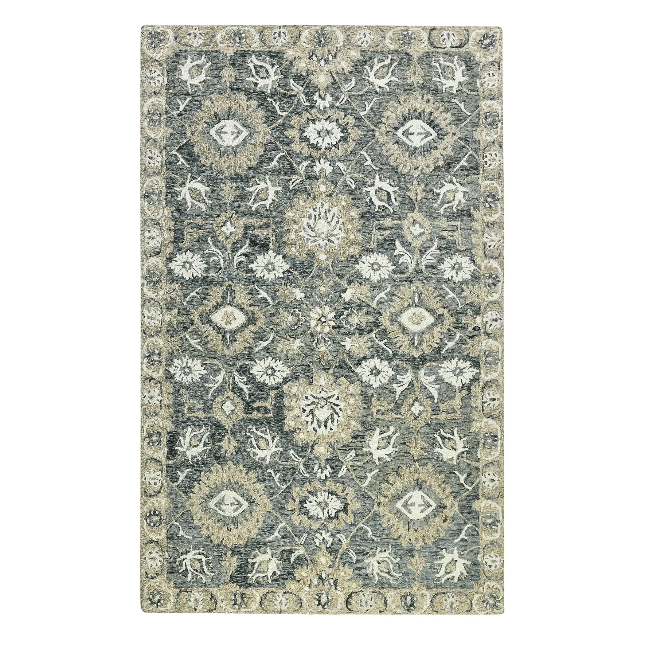 Romesha Newburg Hand-Hooked Wool Area Rug