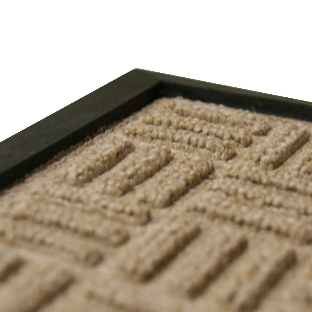 Rubber-Cal Wellington Rubber Backed Carpet Doormat - 3 x 5 feet - Charcoal Polypropylene Mat
