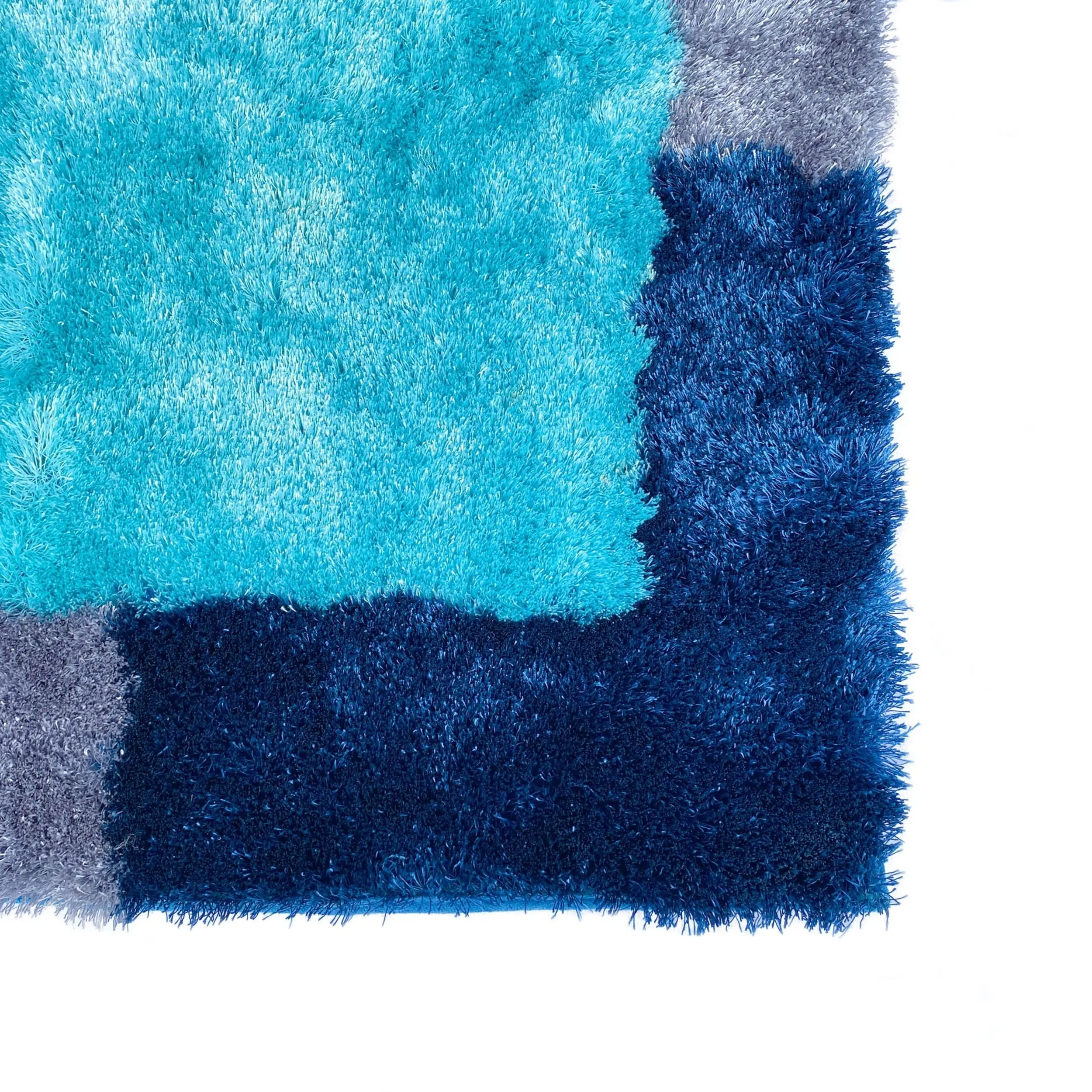 S72 Signature Collection 1-inch Pile Shag Area Rug Turquoise Color - 8' x 10'