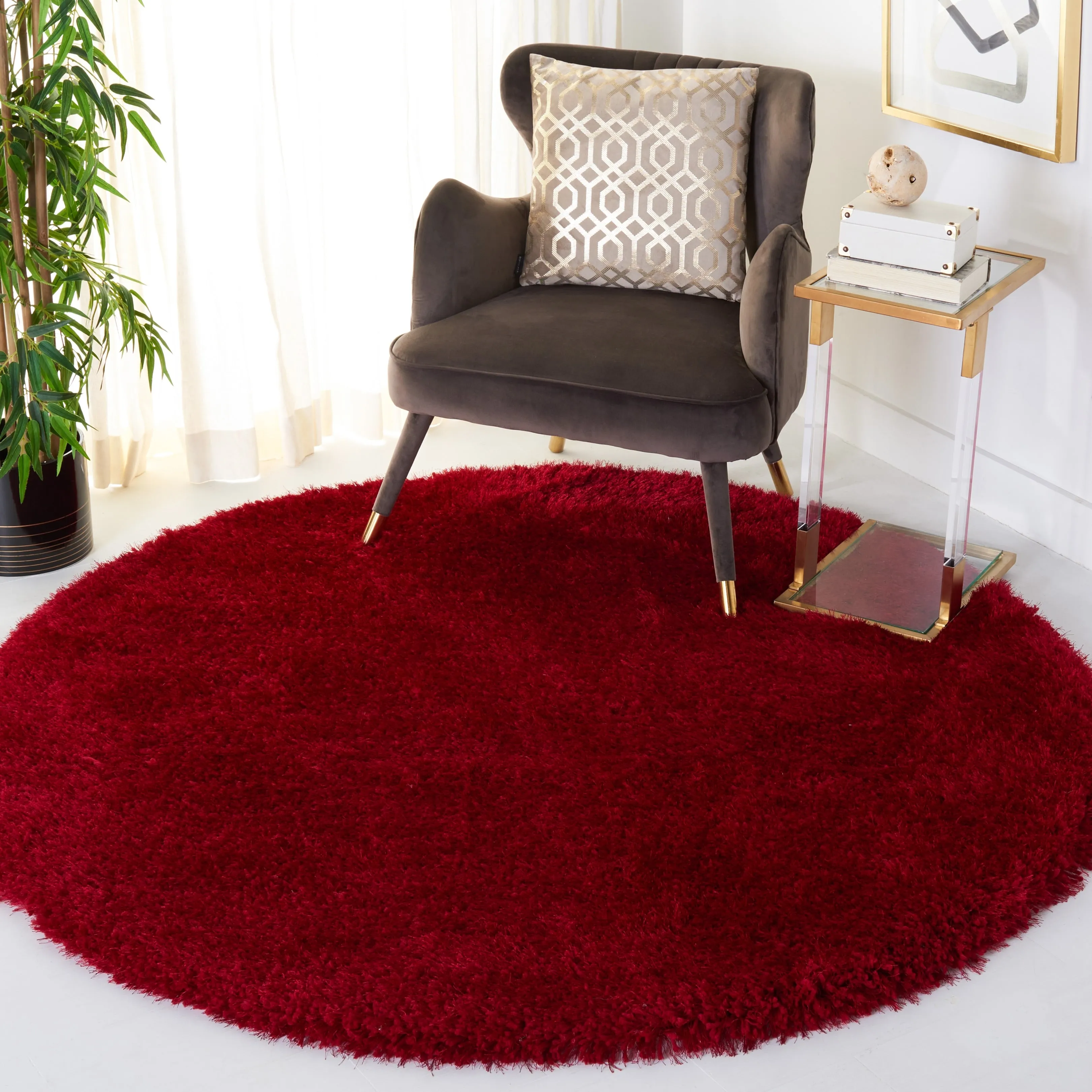 SAFAVIEH Bahija Rudina Luxe Shaggy 3 inch-thick Area Rug