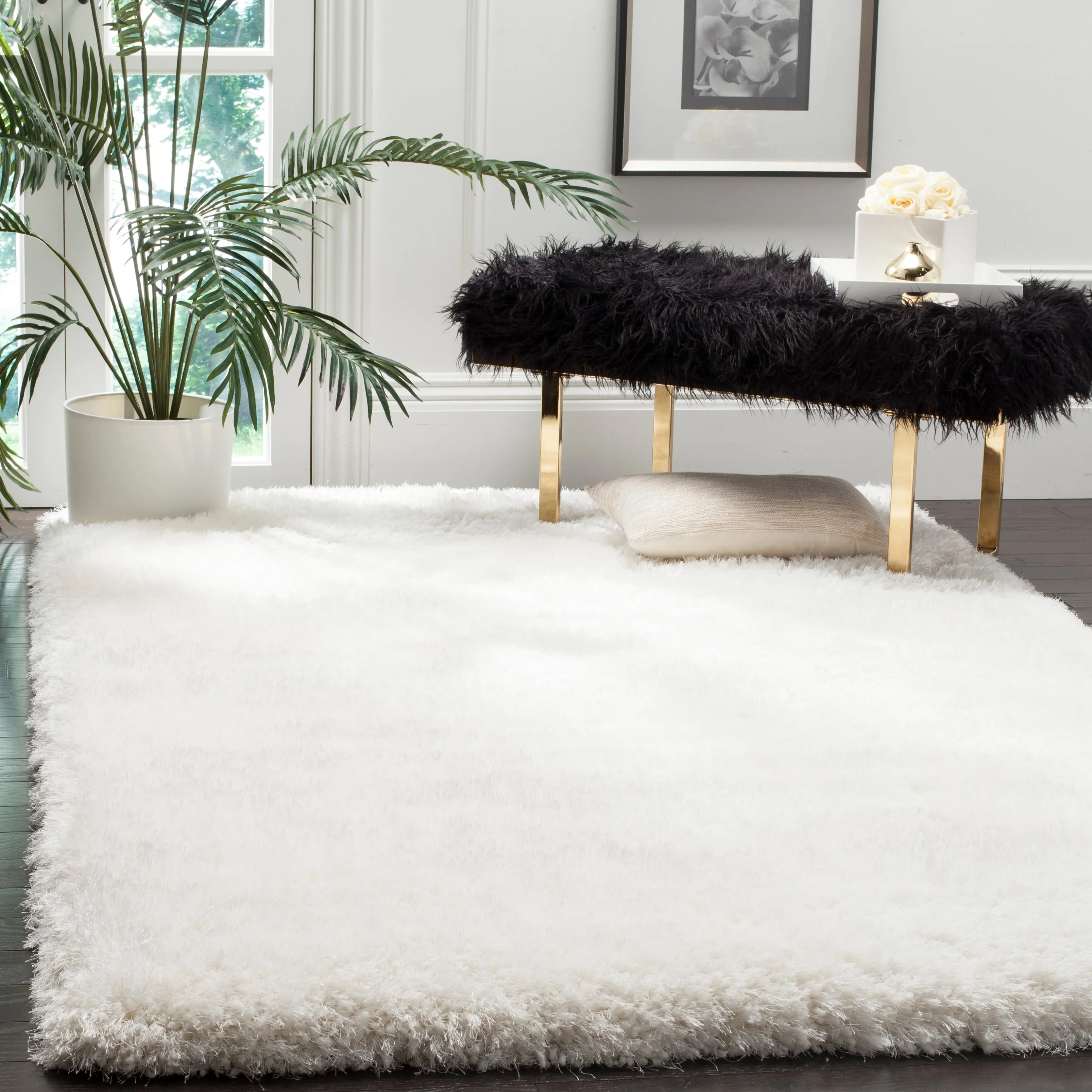 SAFAVIEH Bahija Rudina Luxe Shaggy 3 inch-thick Area Rug