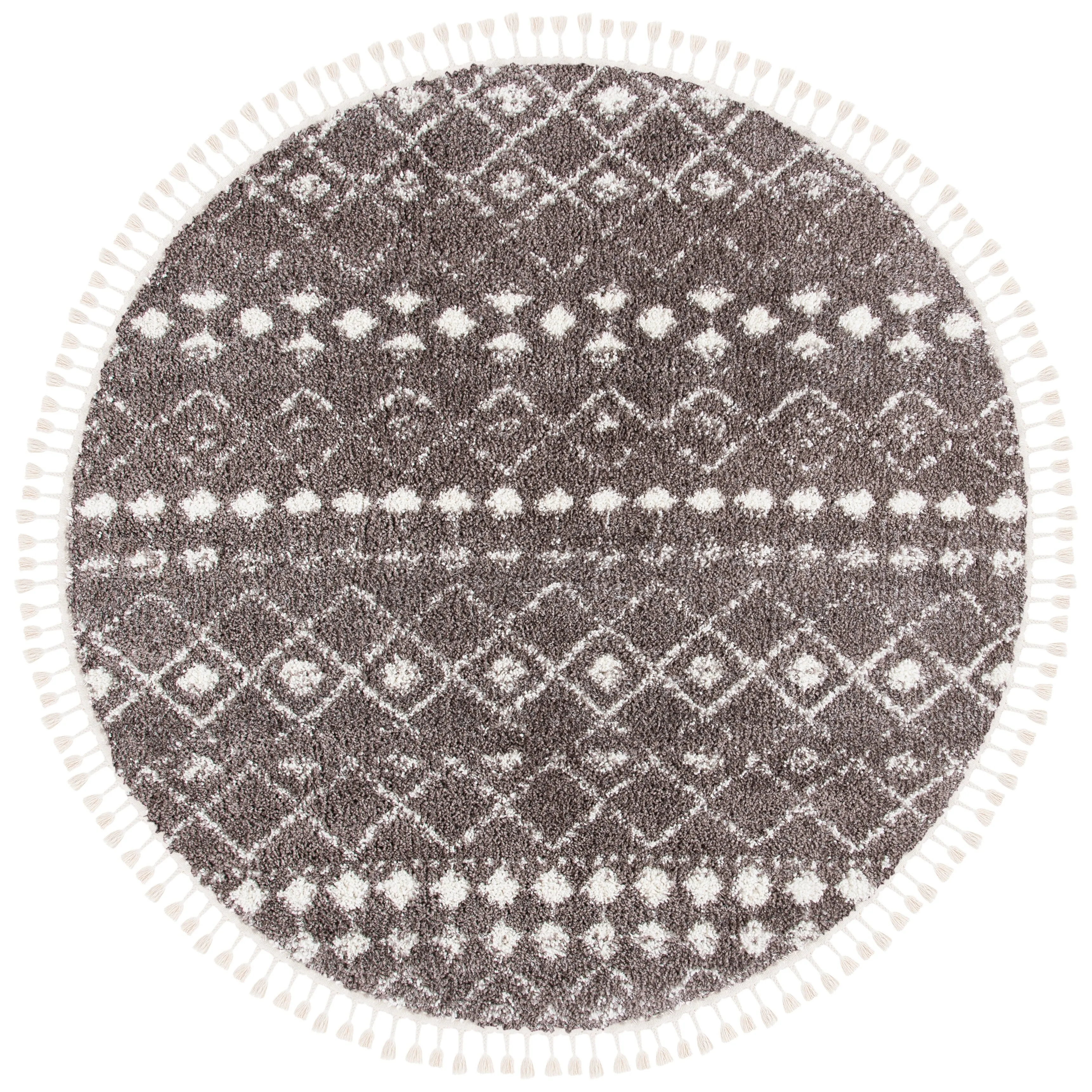 SAFAVIEH Berber Fringe Dashurije Leatha Trellis Rug