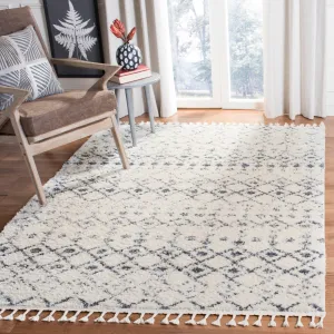 SAFAVIEH Berber Fringe Dashurije Leatha Trellis Rug