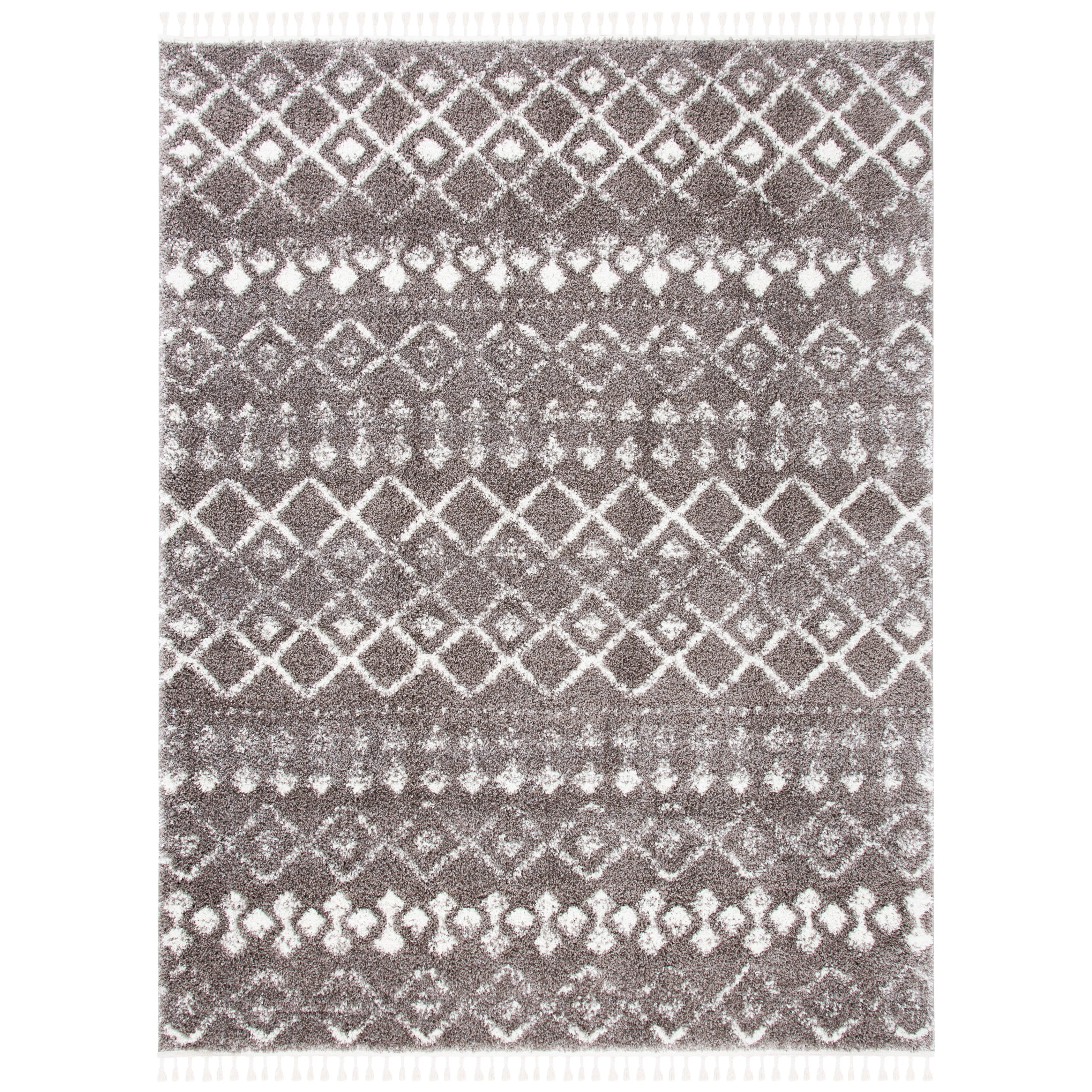 SAFAVIEH Berber Fringe Dashurije Leatha Trellis Rug