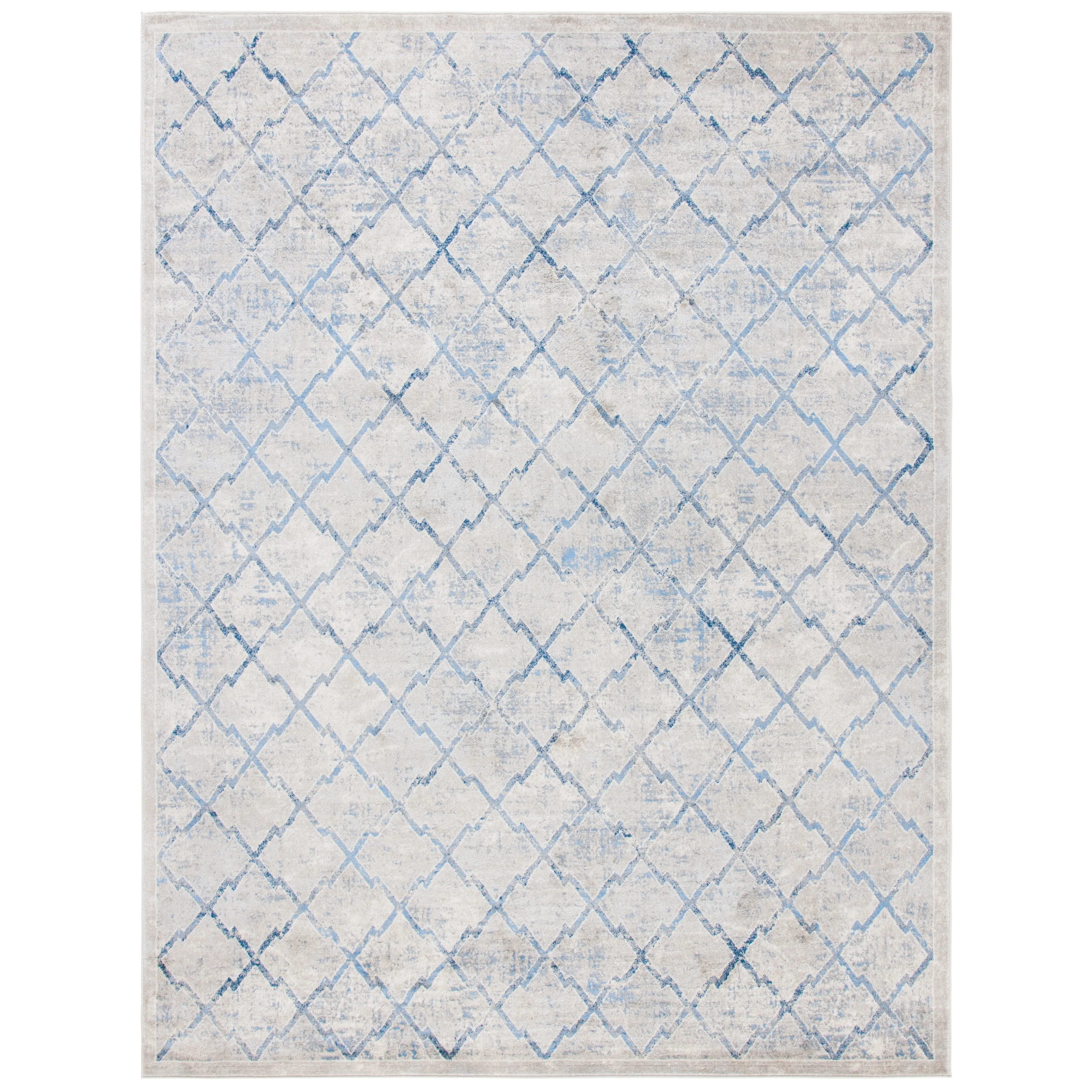 SAFAVIEH Brentwood Amaris Traditional Oriental Trellis Rug - Light Grey/Blue - 8' x 10'
