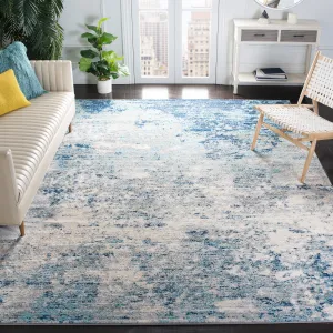 SAFAVIEH Brentwood Malissie Modern Abstract Rug - Light Grey/Blue - 6' x 9'