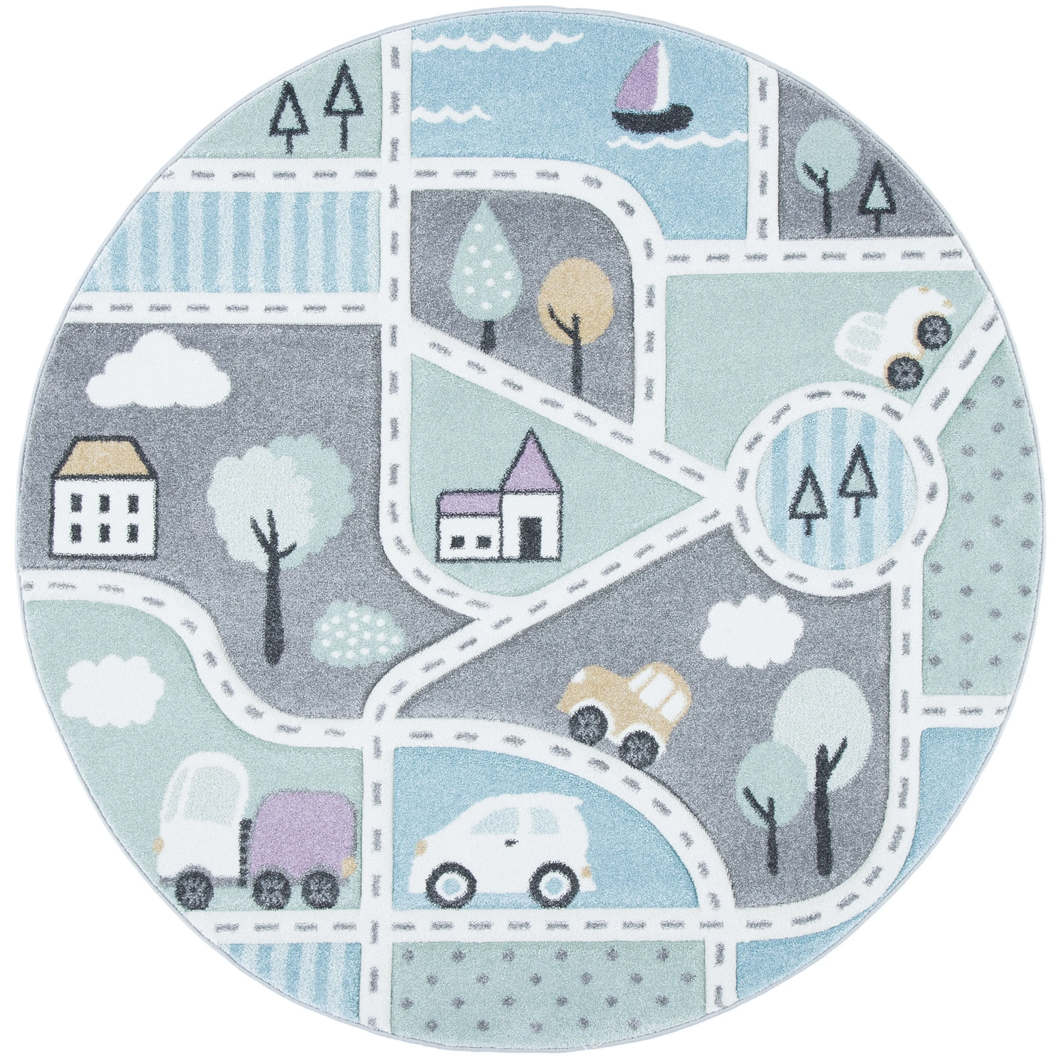 SAFAVIEH Carousel Kids Lumnie Neighborhood Rug