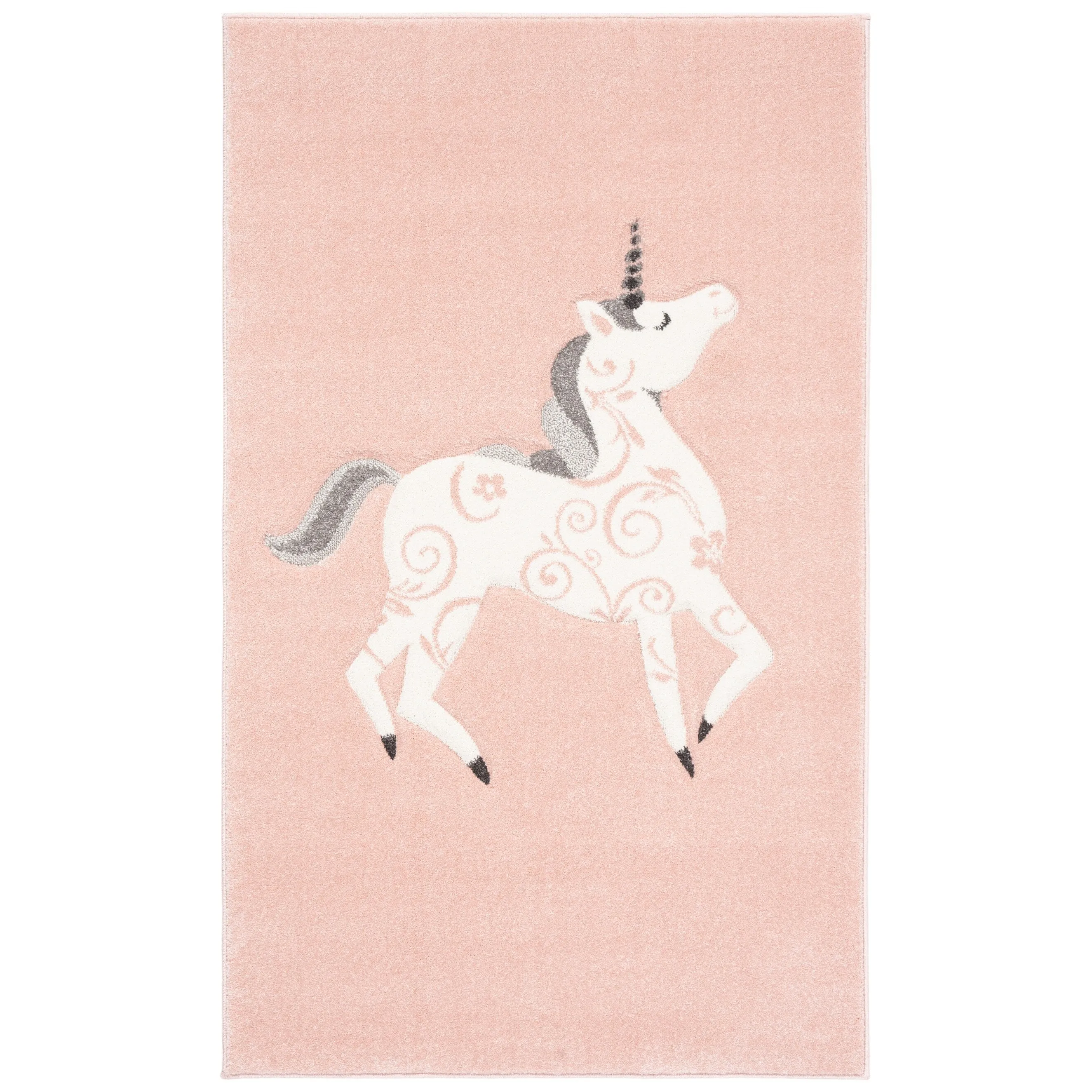 SAFAVIEH Carousel Kids Maronna Unicorn Rug - Pink/Ivory - 3' 3 x 5' 3