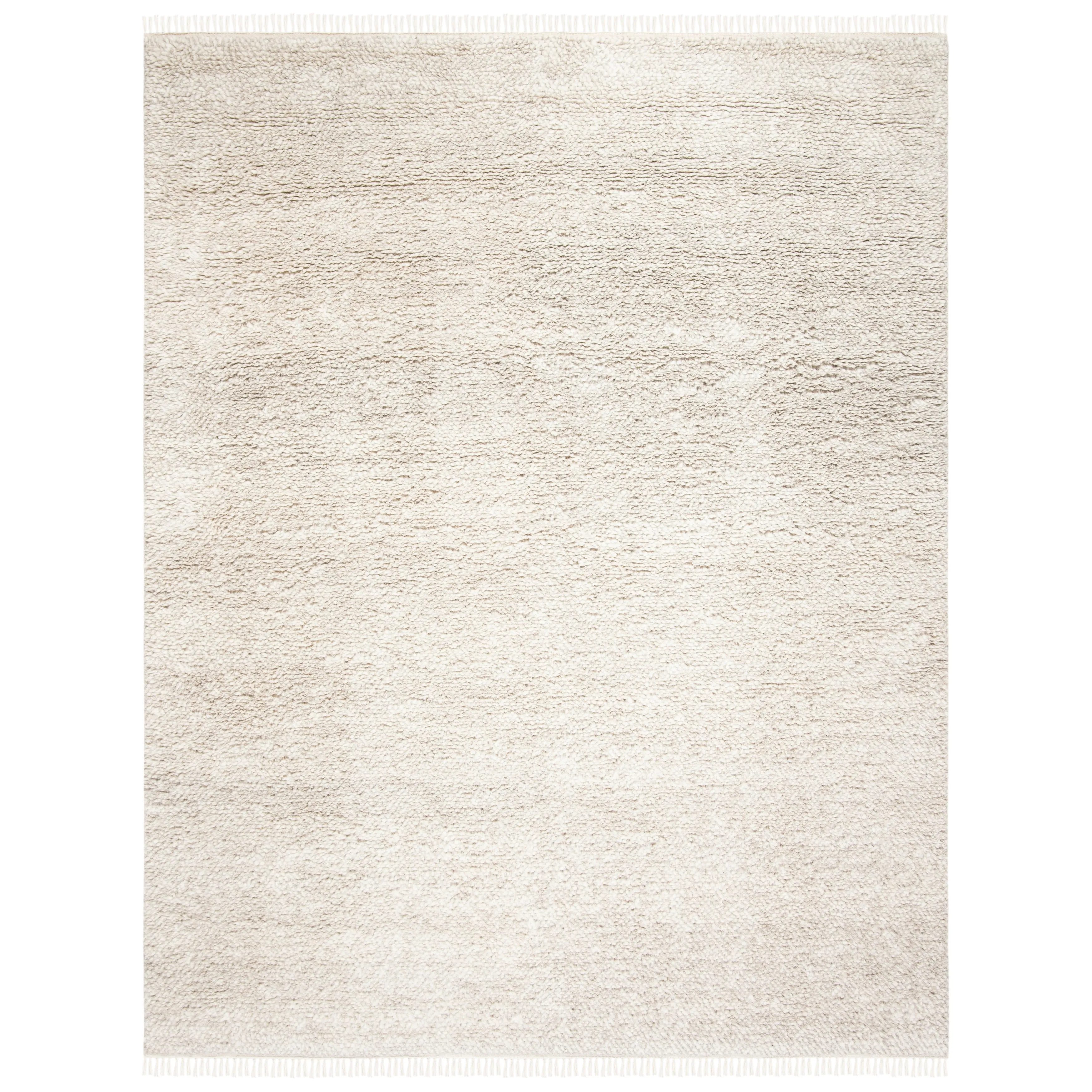SAFAVIEH Casablanca Shag Hibah Beige Wool Rug