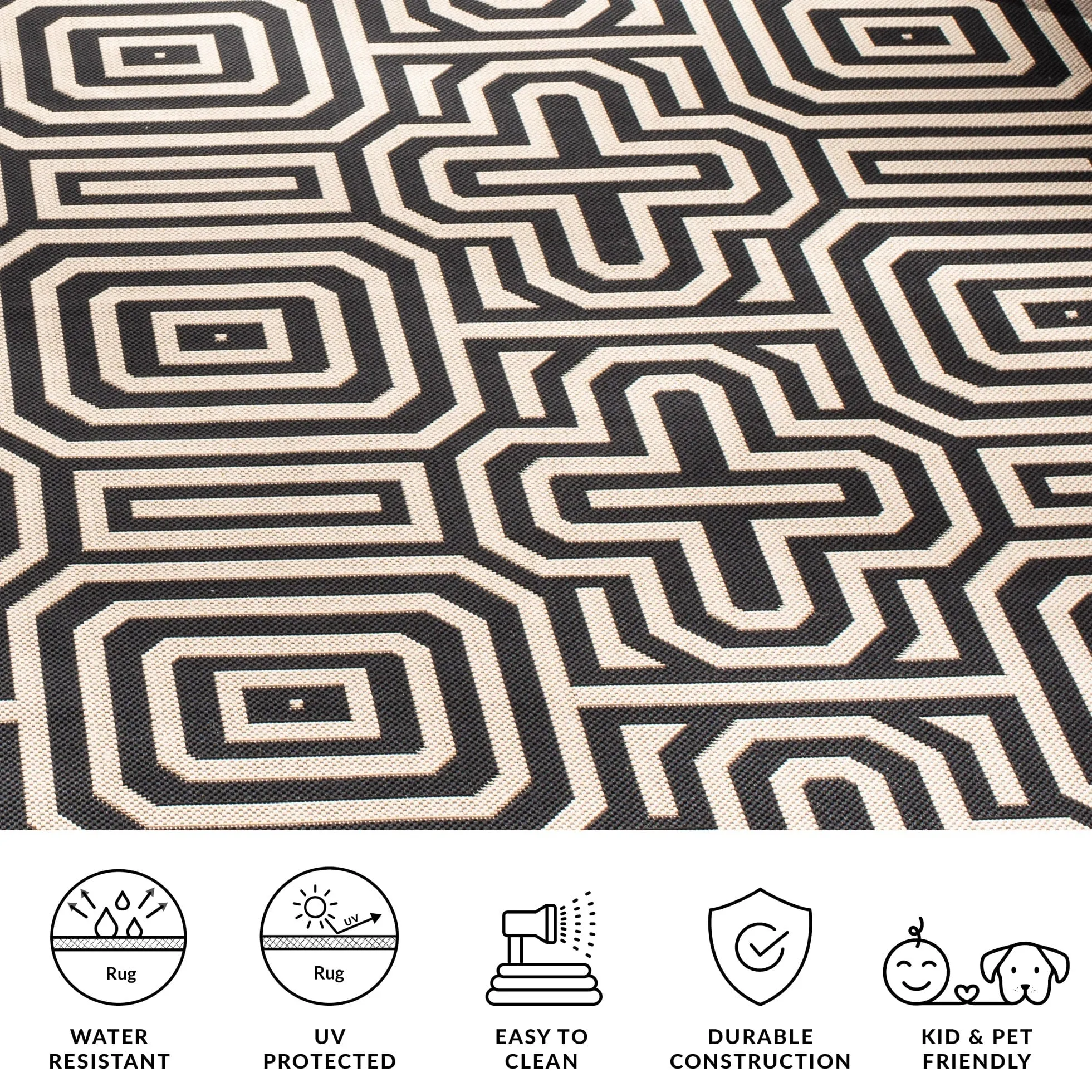SAFAVIEH Courtyard Billye Indoor/ Outdoor Waterproof Patio Backyard Rug