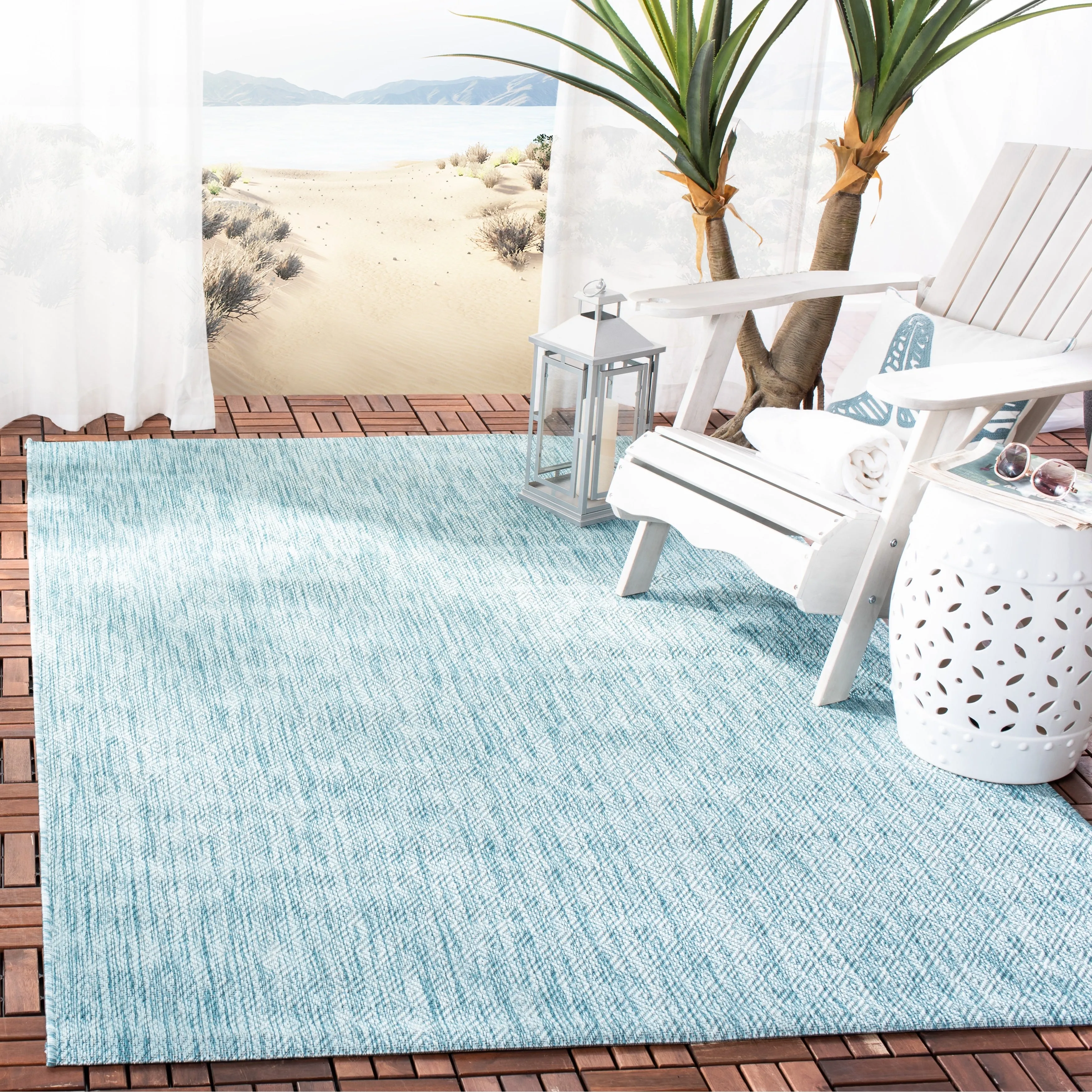 SAFAVIEH Courtyard Lumturie Indoor/Outdoor Waterproof Patio Rug
