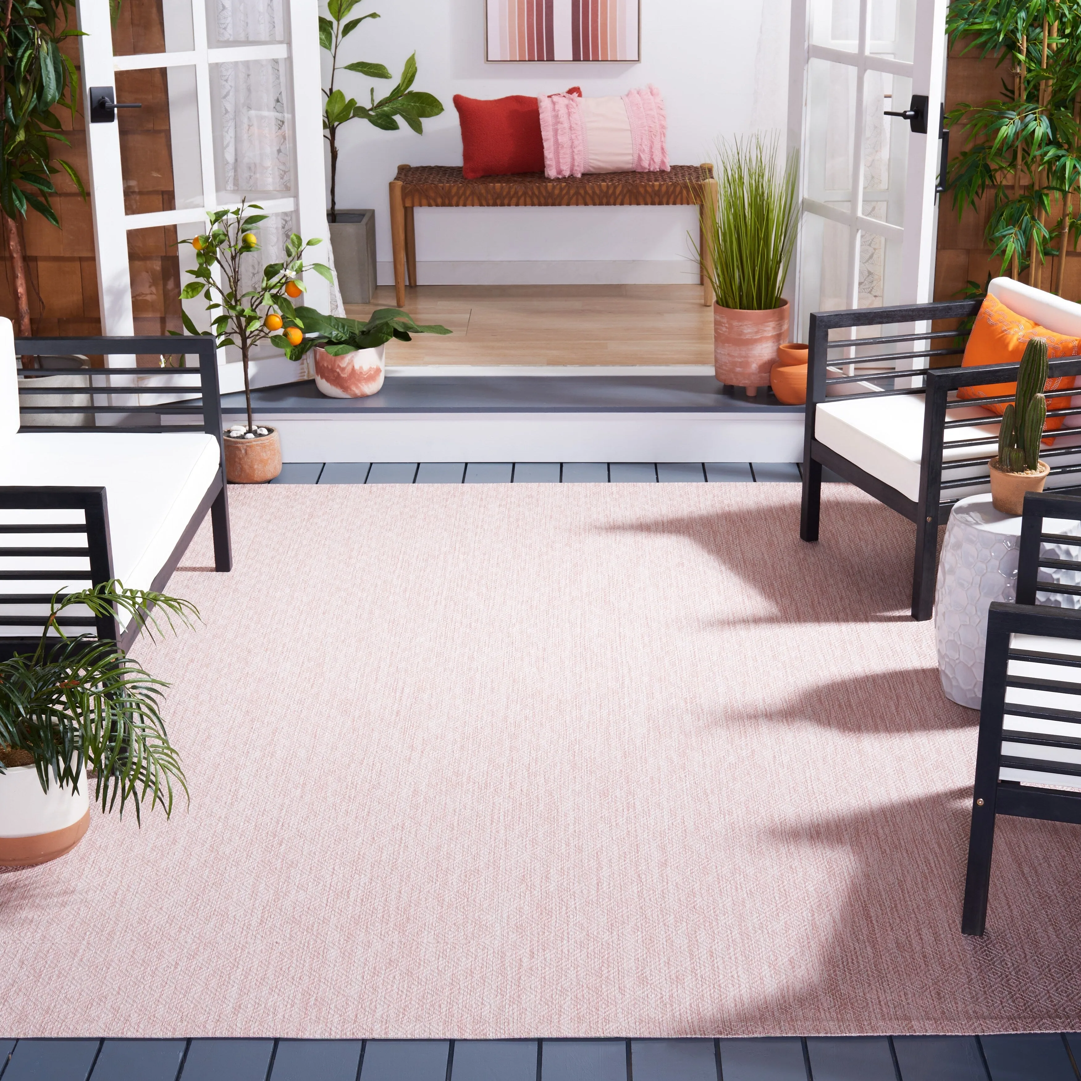 SAFAVIEH Courtyard Lumturie Indoor/Outdoor Waterproof Patio Rug