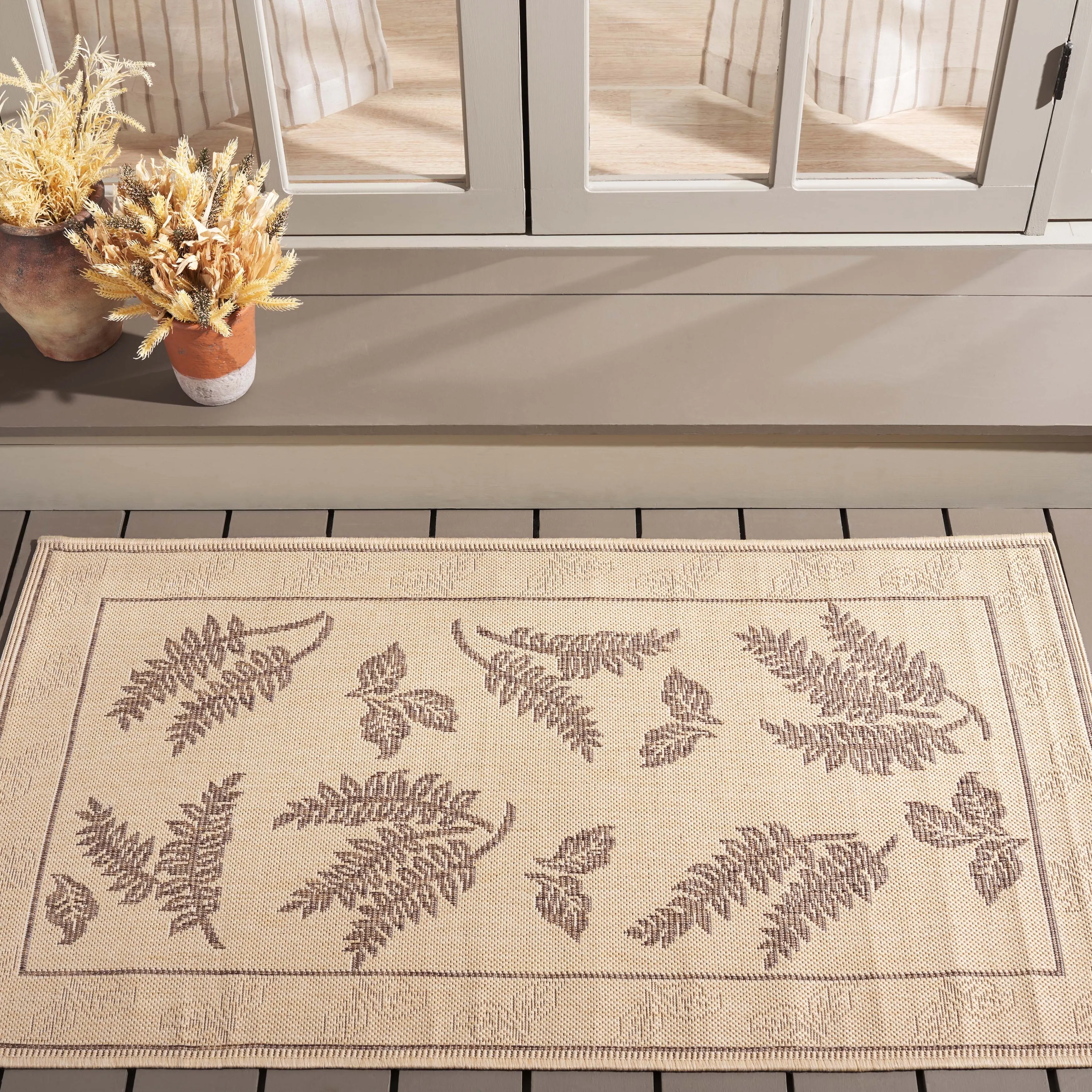 SAFAVIEH Courtyard Rosaria Indoor/ Outdoor Waterproof Patio Backyard Rug