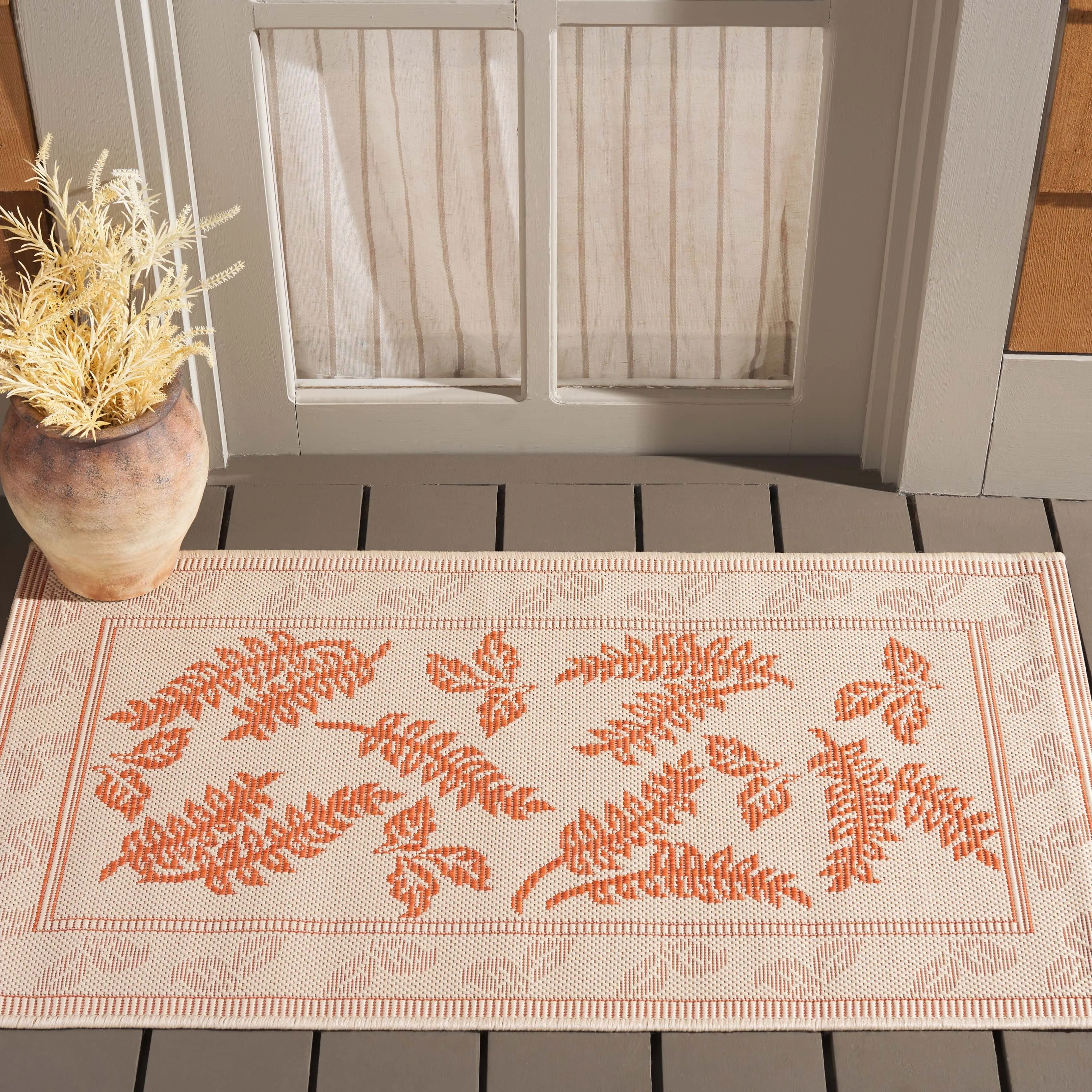 SAFAVIEH Courtyard Rosaria Indoor/ Outdoor Waterproof Patio Backyard Rug
