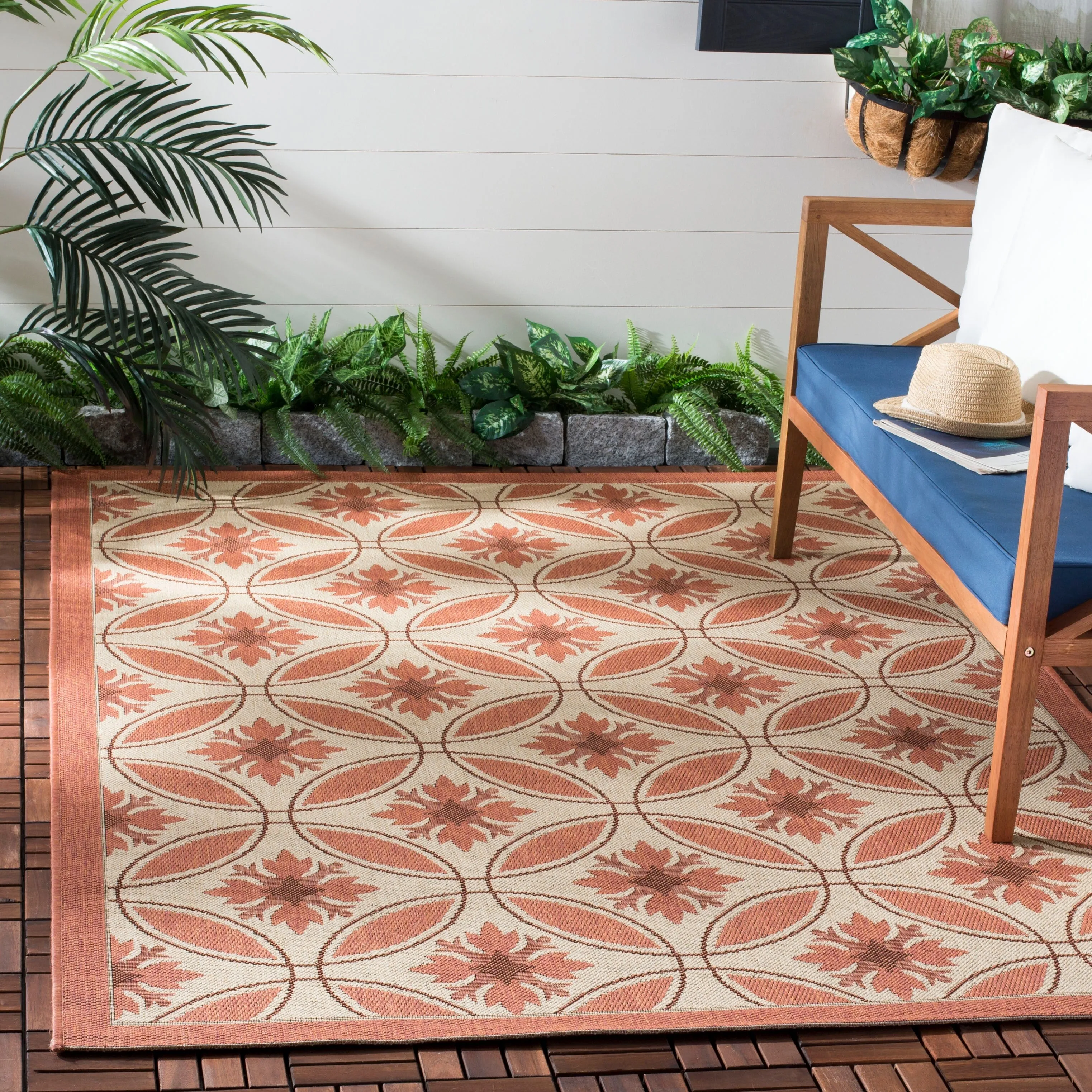 SAFAVIEH Courtyard Shelba Indoor/ Outdoor Waterproof Rug