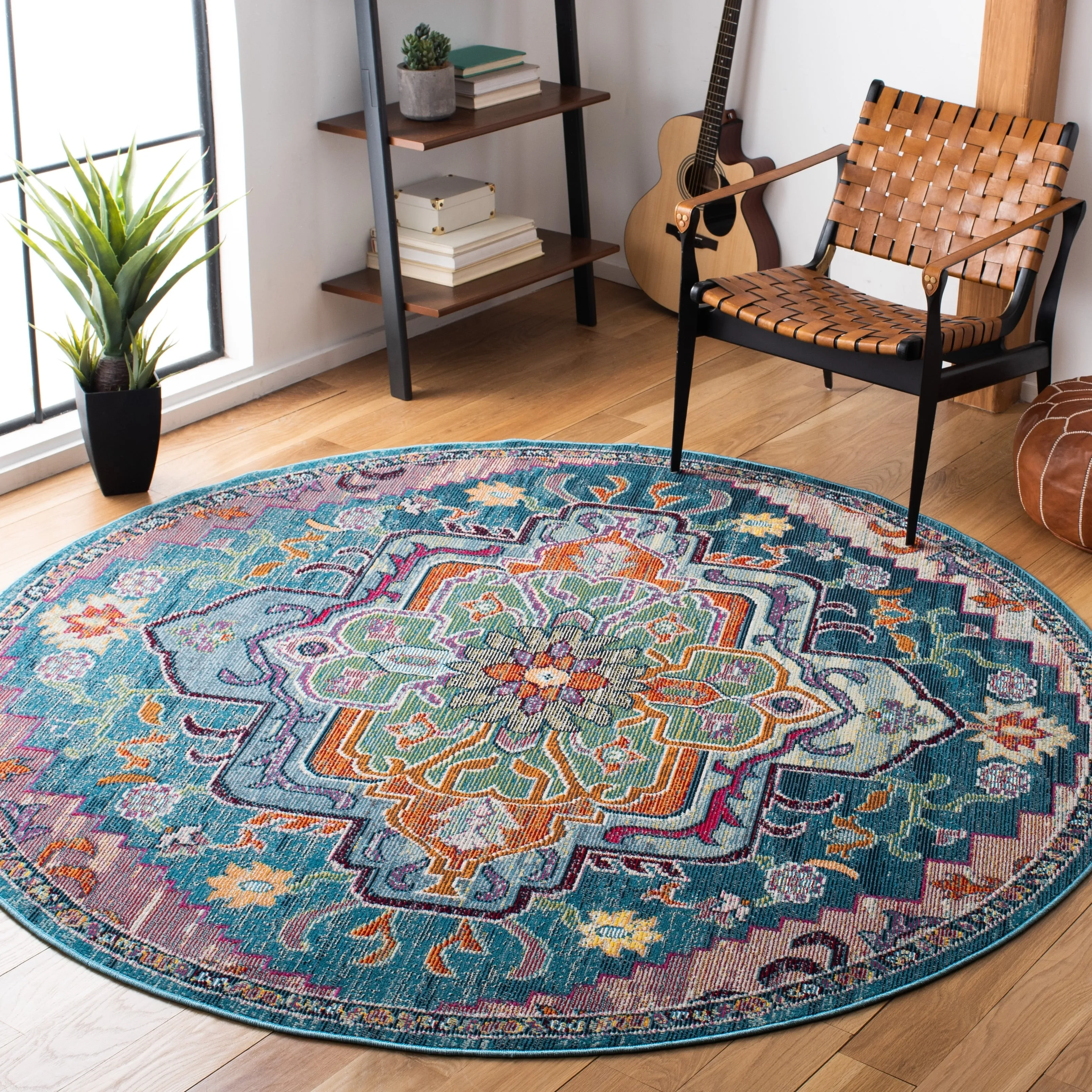 SAFAVIEH. Crystal Naimat Vintage Boho Medallion Rug
