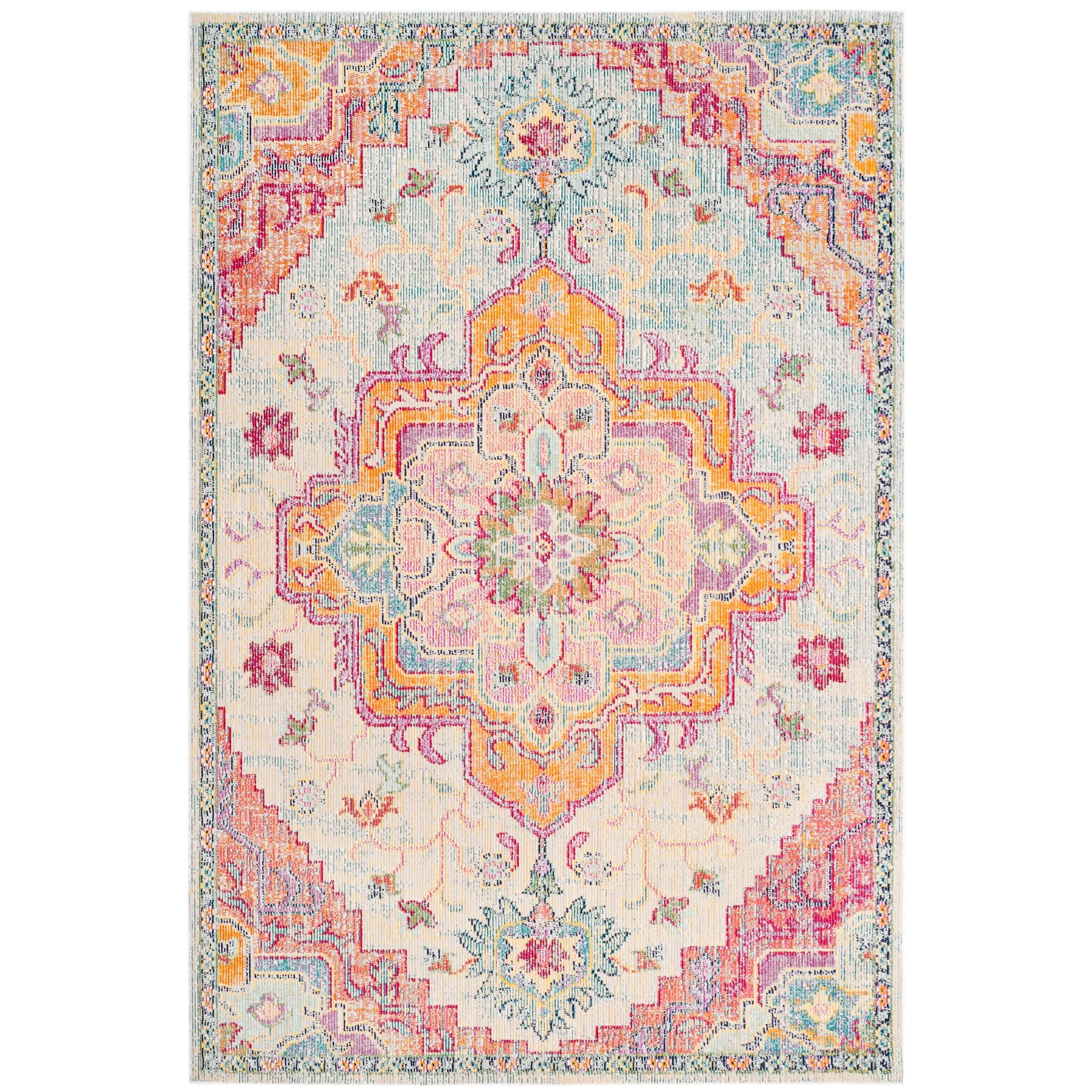 SAFAVIEH. Crystal Naimat Vintage Boho Medallion Rug