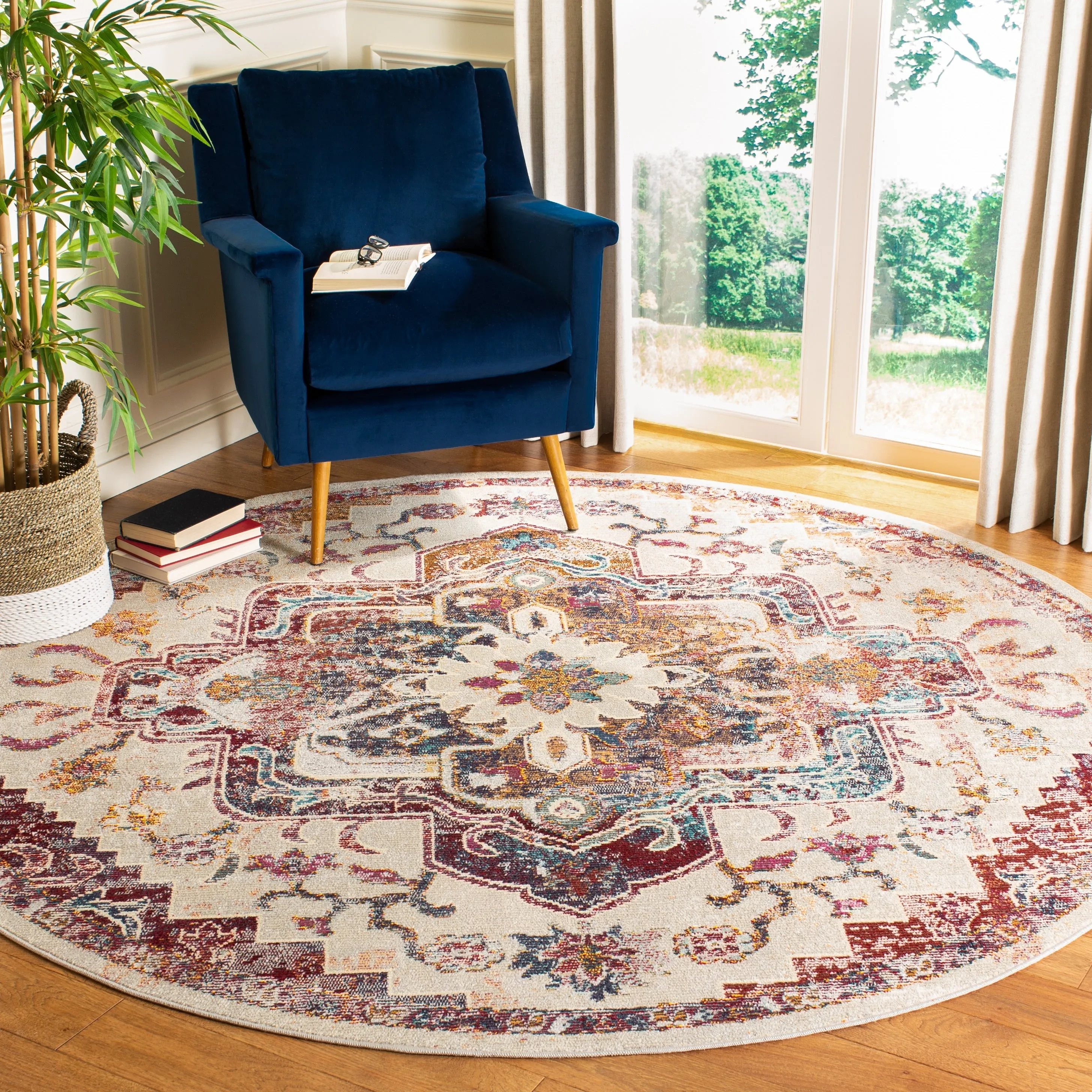 SAFAVIEH. Crystal Naimat Vintage Boho Medallion Rug