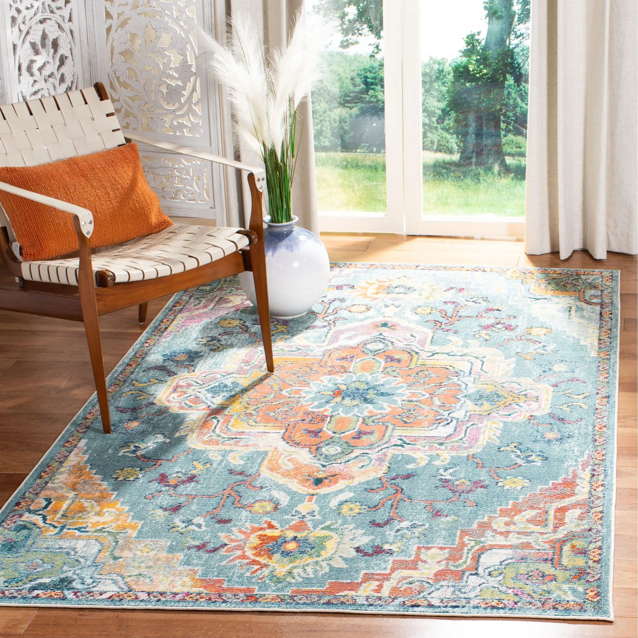 SAFAVIEH. Crystal Naimat Vintage Boho Medallion Rug