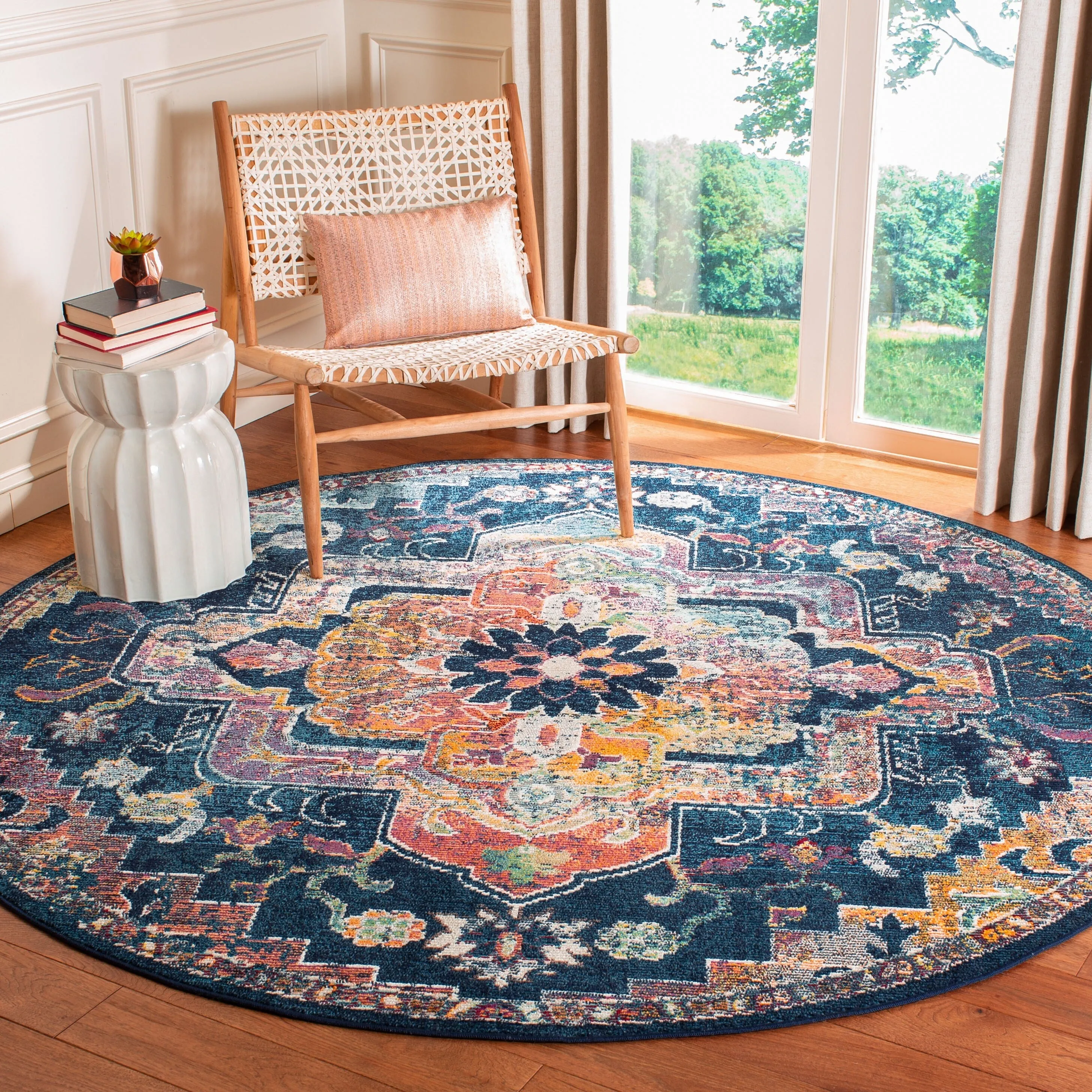 SAFAVIEH. Crystal Naimat Vintage Boho Medallion Rug