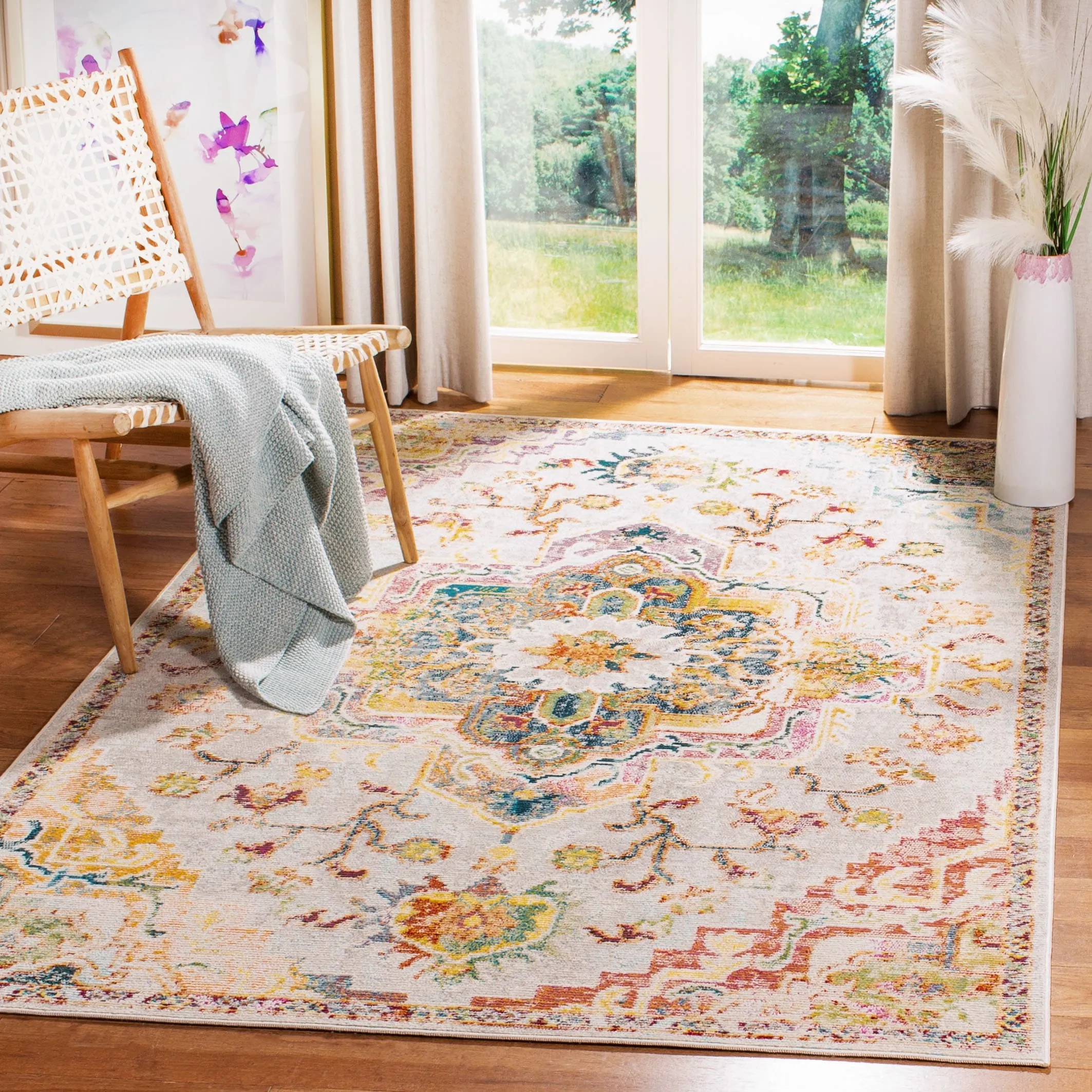 SAFAVIEH. Crystal Naimat Vintage Boho Medallion Rug